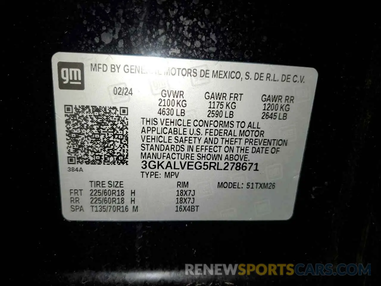14 fotografías del automóvil dañado 3GKALVEG5RL278671 GMC TERRAIN 2024