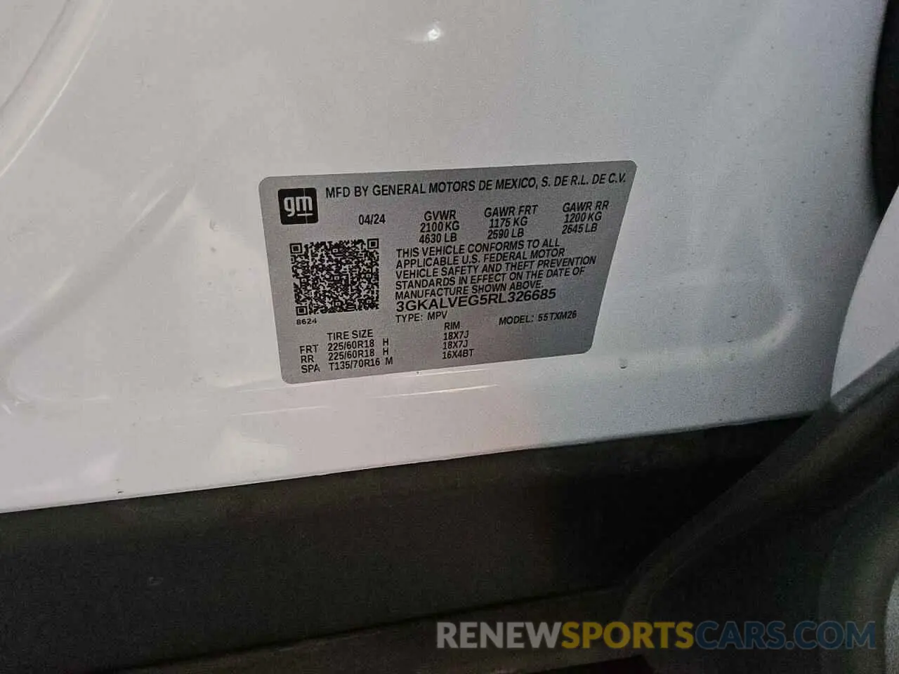 13 fotografías del automóvil dañado 3GKALVEG5RL326685 GMC TERRAIN 2024