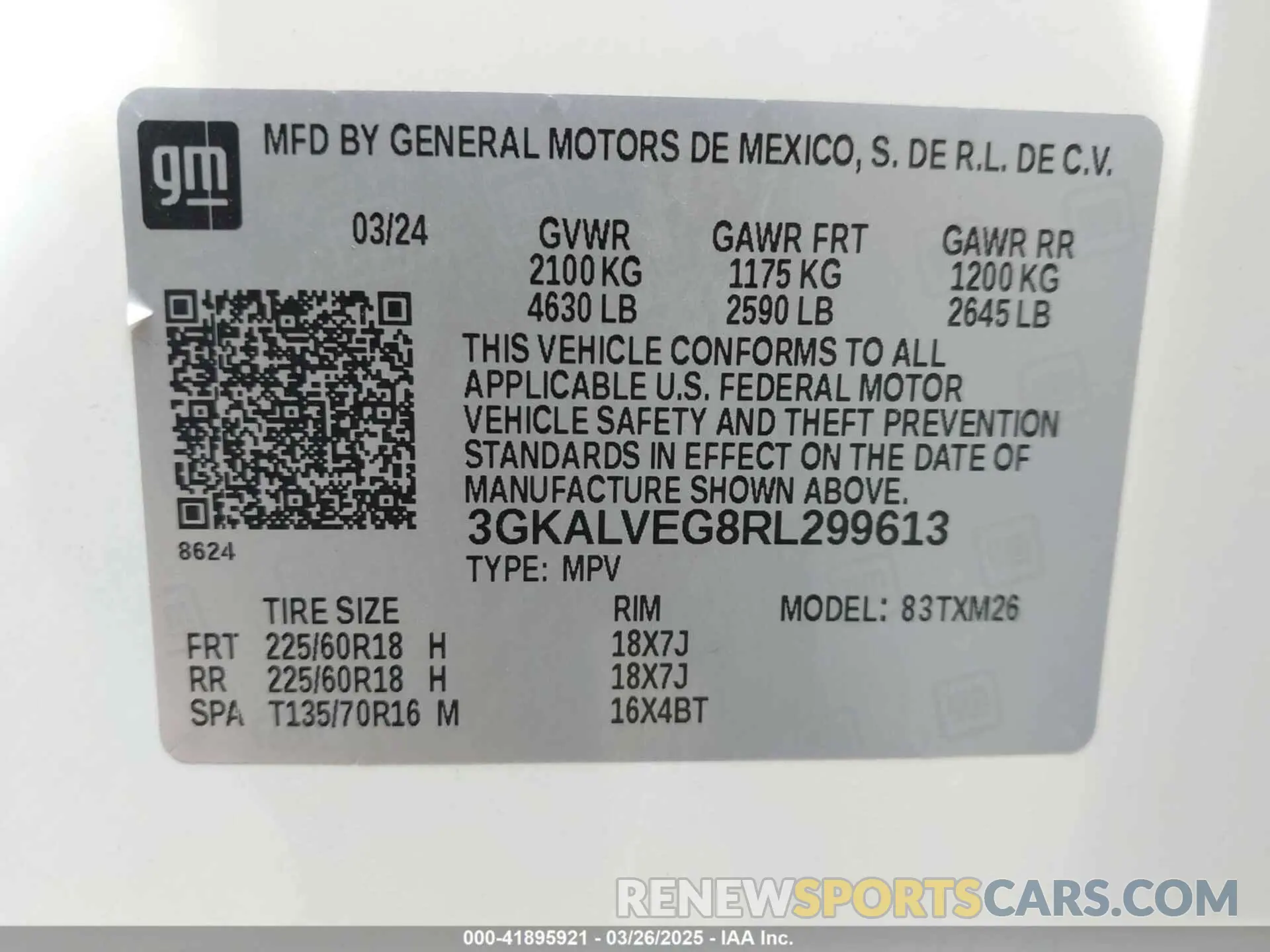 9 fotografías del automóvil dañado 3GKALVEG8RL299613 GMC TERRAIN 2024