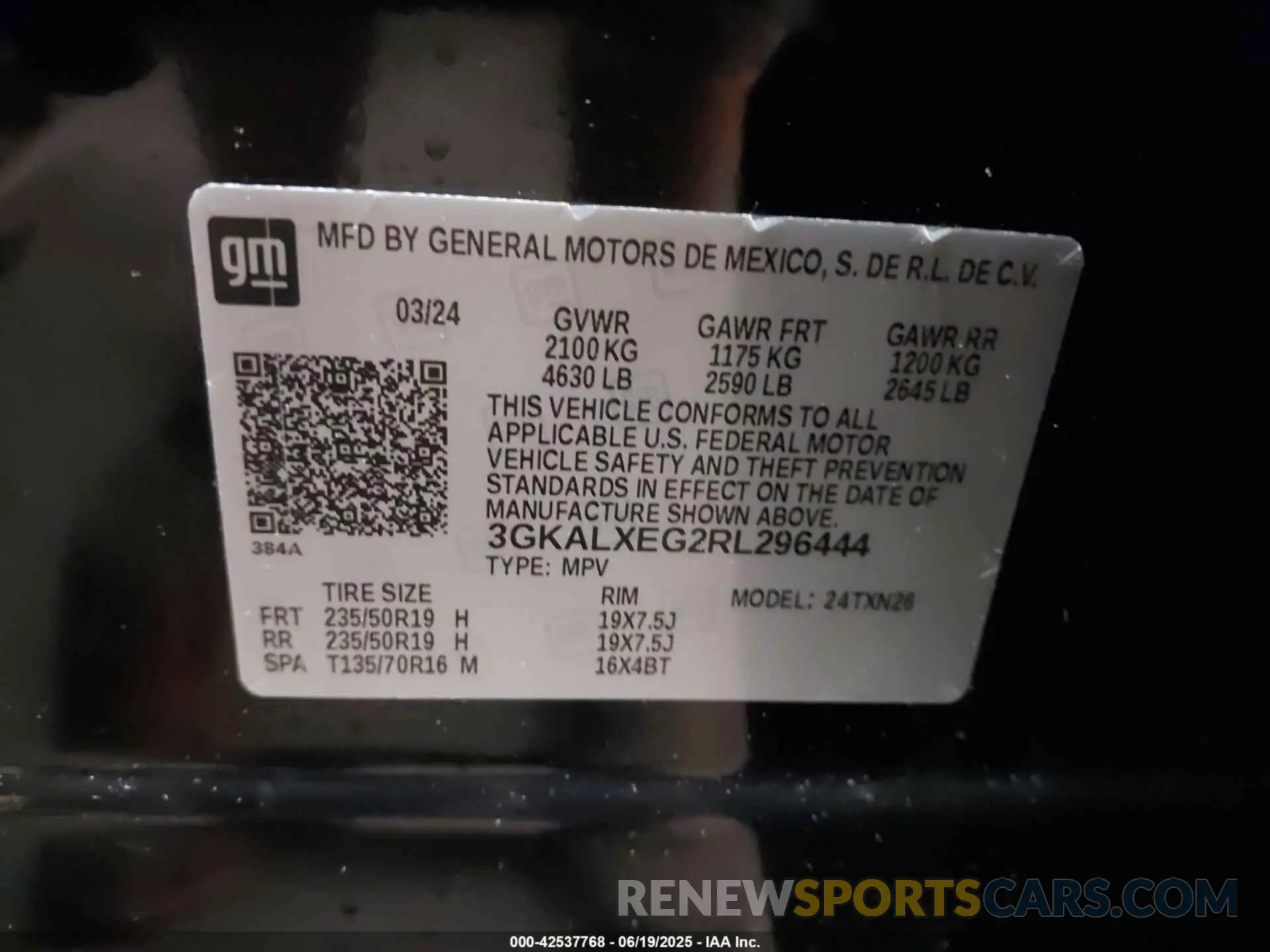 9 fotografías del automóvil dañado 3GKALXEG2RL296444 GMC TERRAIN 2024