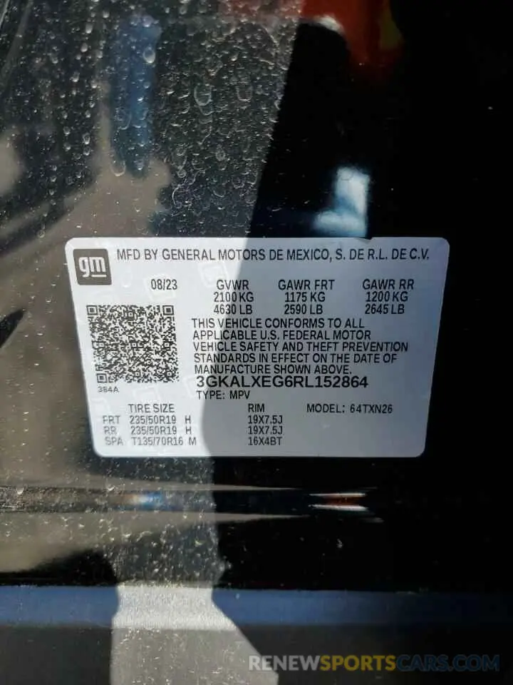 14 fotografías del automóvil dañado 3GKALXEG6RL152864 GMC TERRAIN 2024