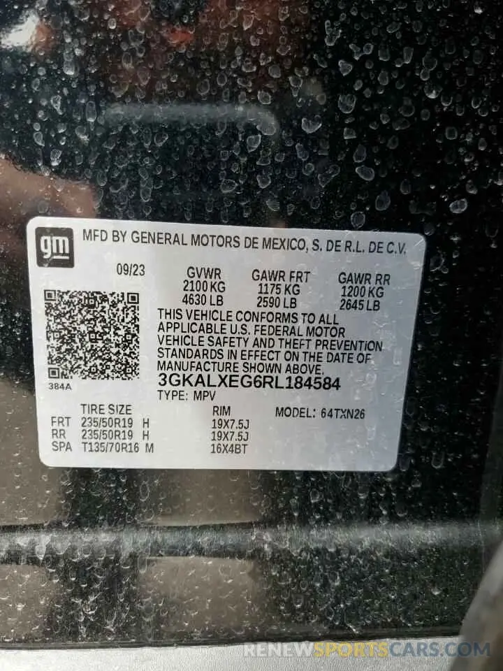 13 fotografías del automóvil dañado 3GKALXEG6RL184584 GMC TERRAIN 2024