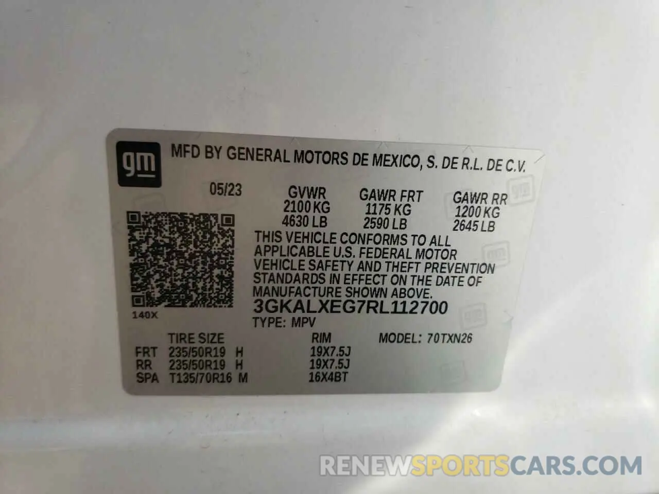 12 fotografías del automóvil dañado 3GKALXEG7RL112700 GMC TERRAIN 2024