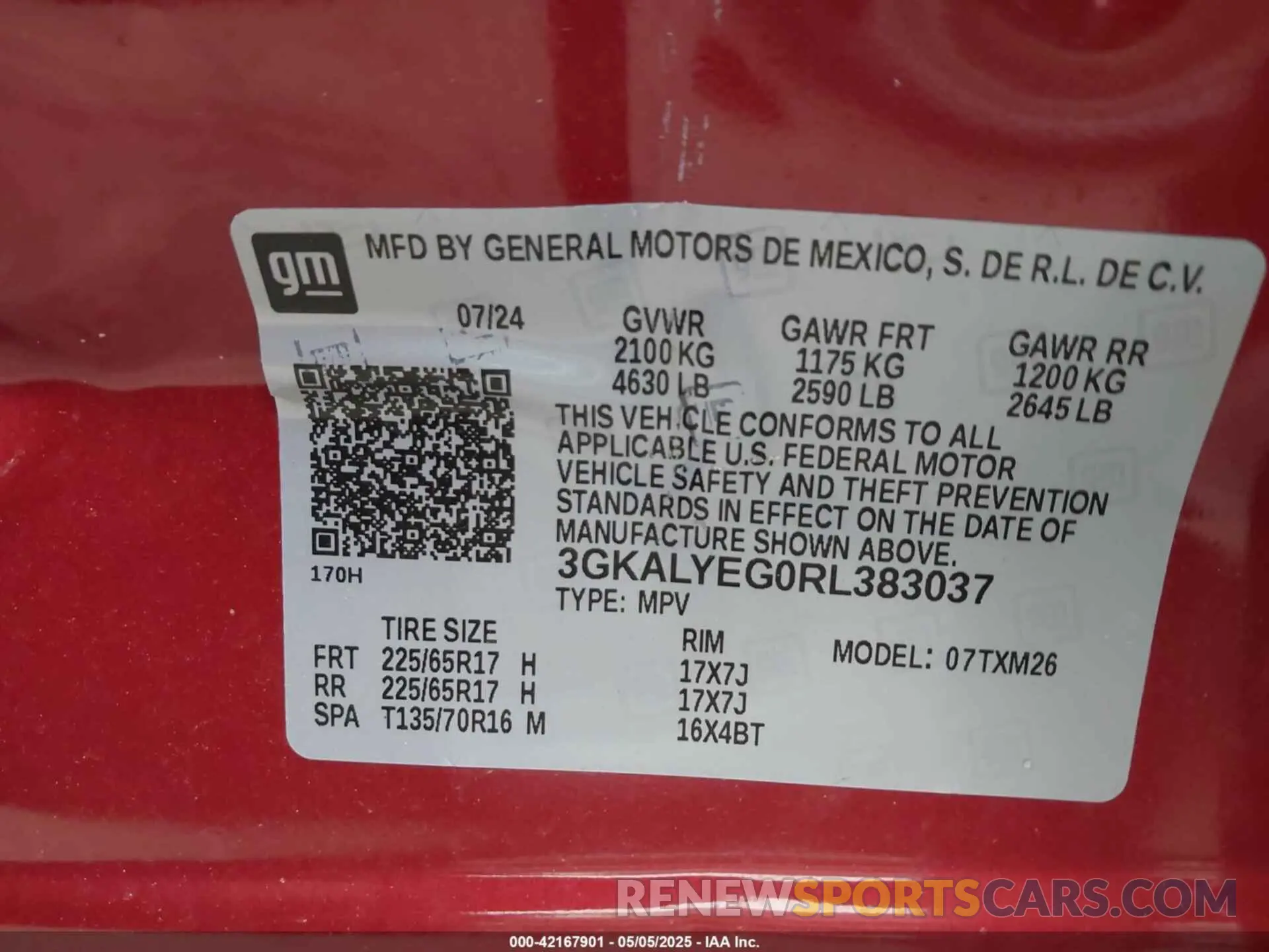 9 fotografías del automóvil dañado 3GKALYEG0RL383037 GMC TERRAIN 2024