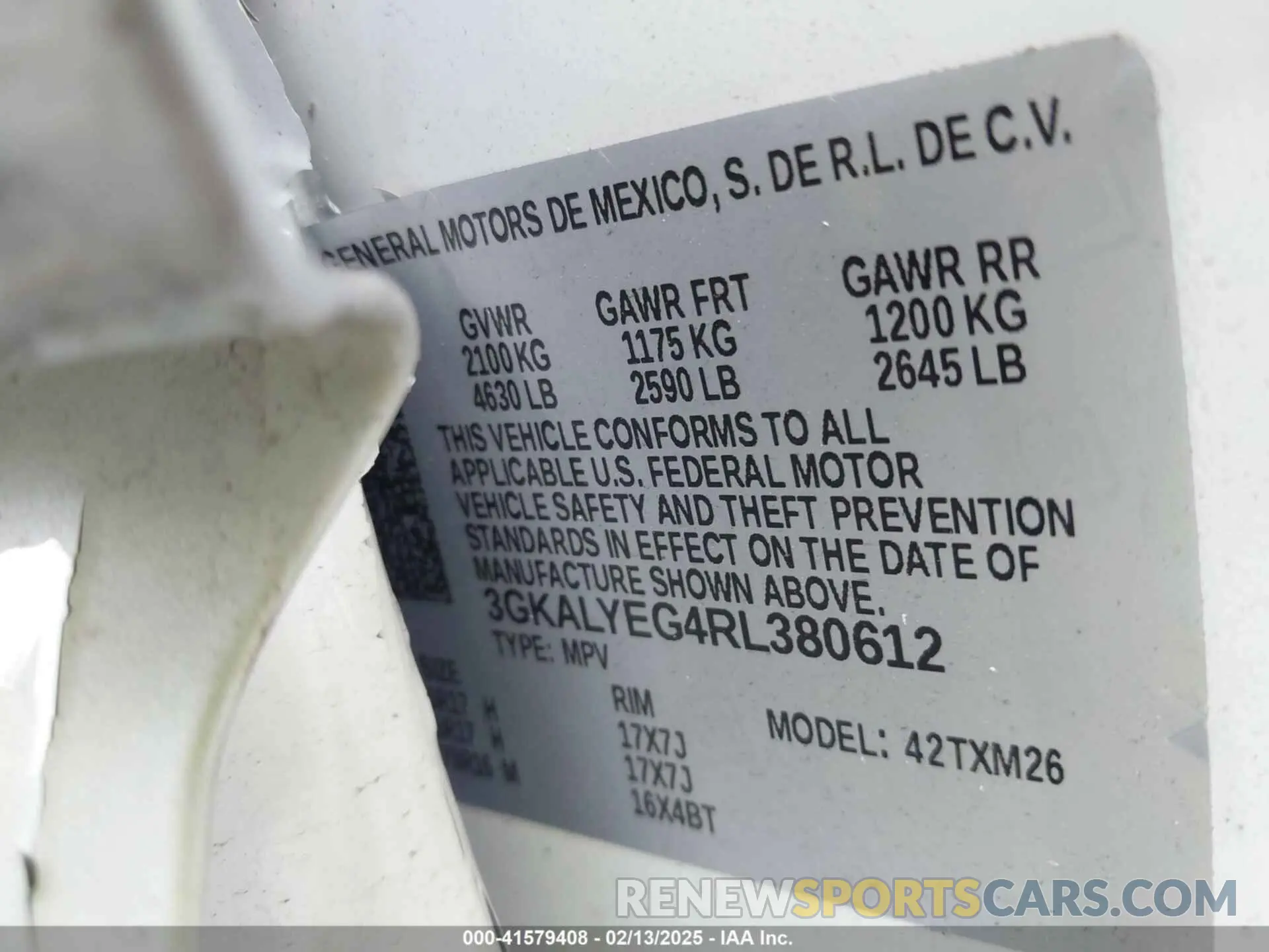 9 fotografías del automóvil dañado 3GKALYEG4RL380612 GMC TERRAIN 2024