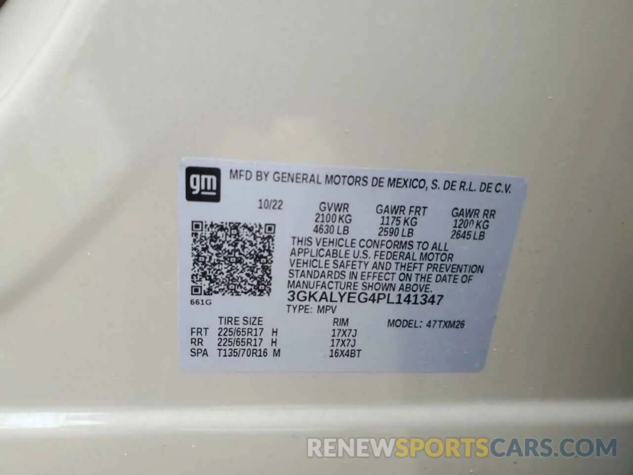 13 fotografías del automóvil dañado 3GKALYEG4PL141347 GMC TERRAIN AT 2023