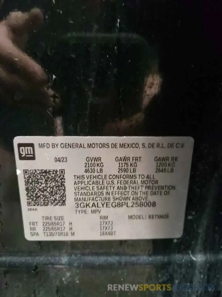 14 fotografías del automóvil dañado 3GKALYEG8PL258008 GMC TERRAIN AT 2023