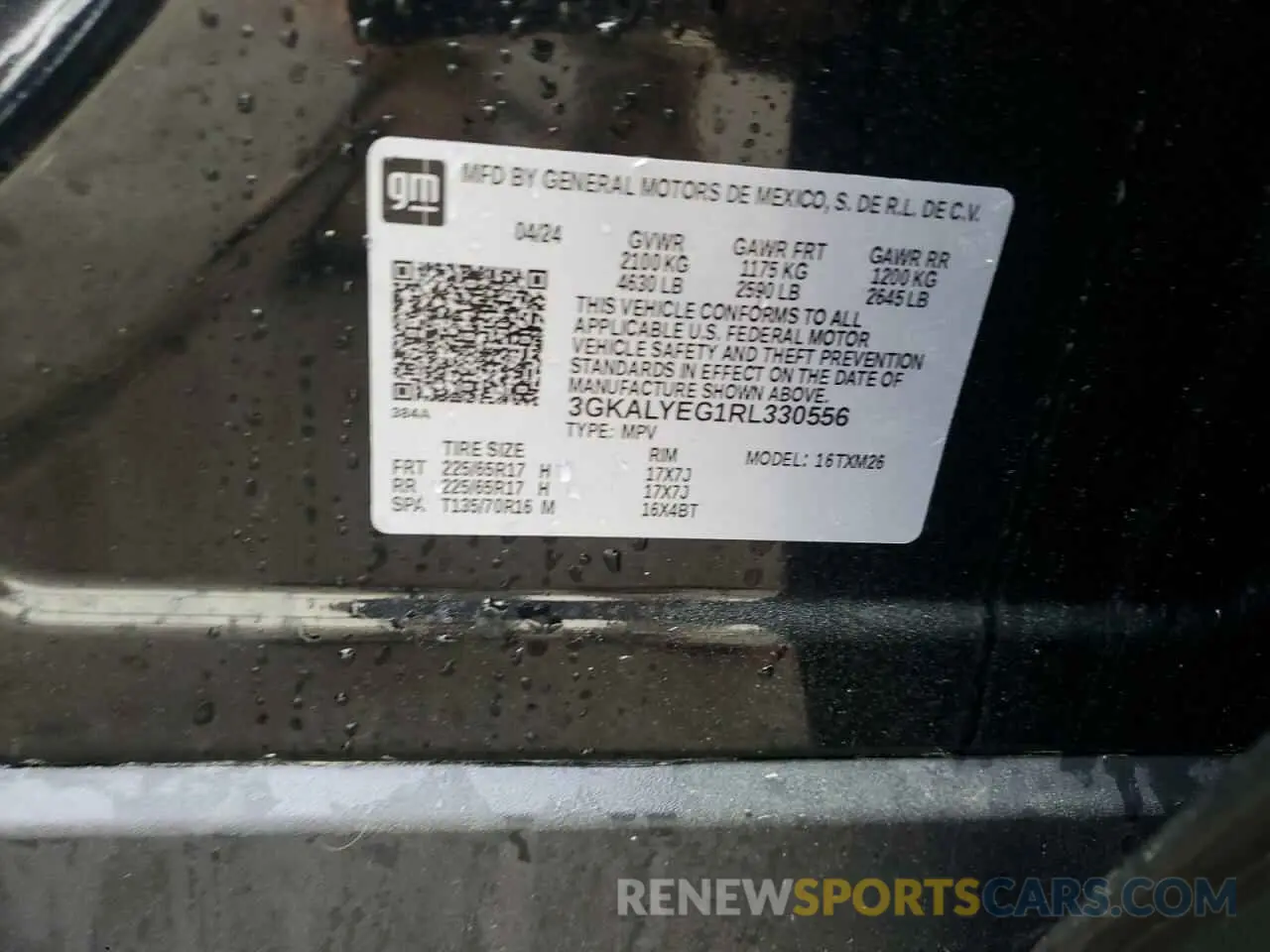 14 fotografías del automóvil dañado 3GKALYEG1RL330556 GMC TERRAIN AT 2024