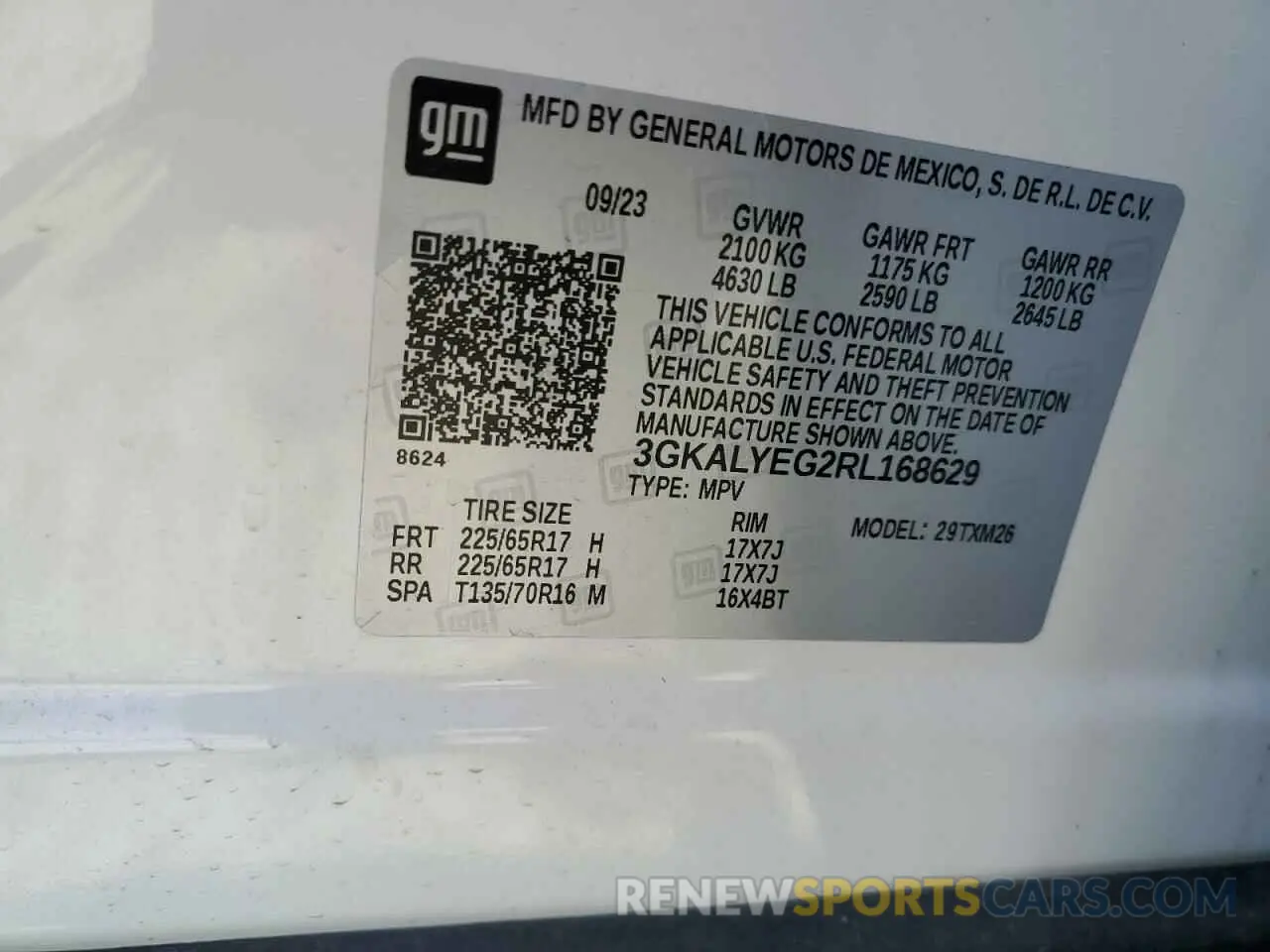 13 fotografías del automóvil dañado 3GKALYEG2RL168629 GMC TERRAIN AT 2024