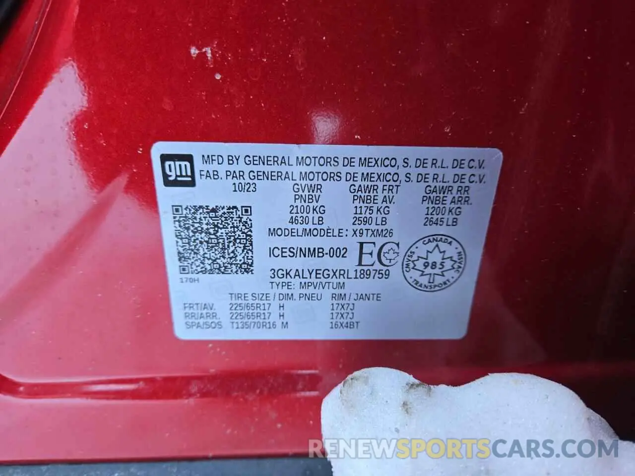 13 fotografías del automóvil dañado 3GKALYEGXRL189759 GMC TERRAIN AT 2024