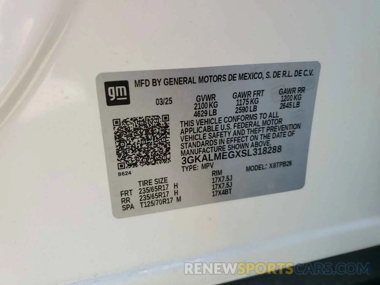 13 fotografías del automóvil dañado 3GKALMEGXSL318288 GMC TERRAIN EL 2025