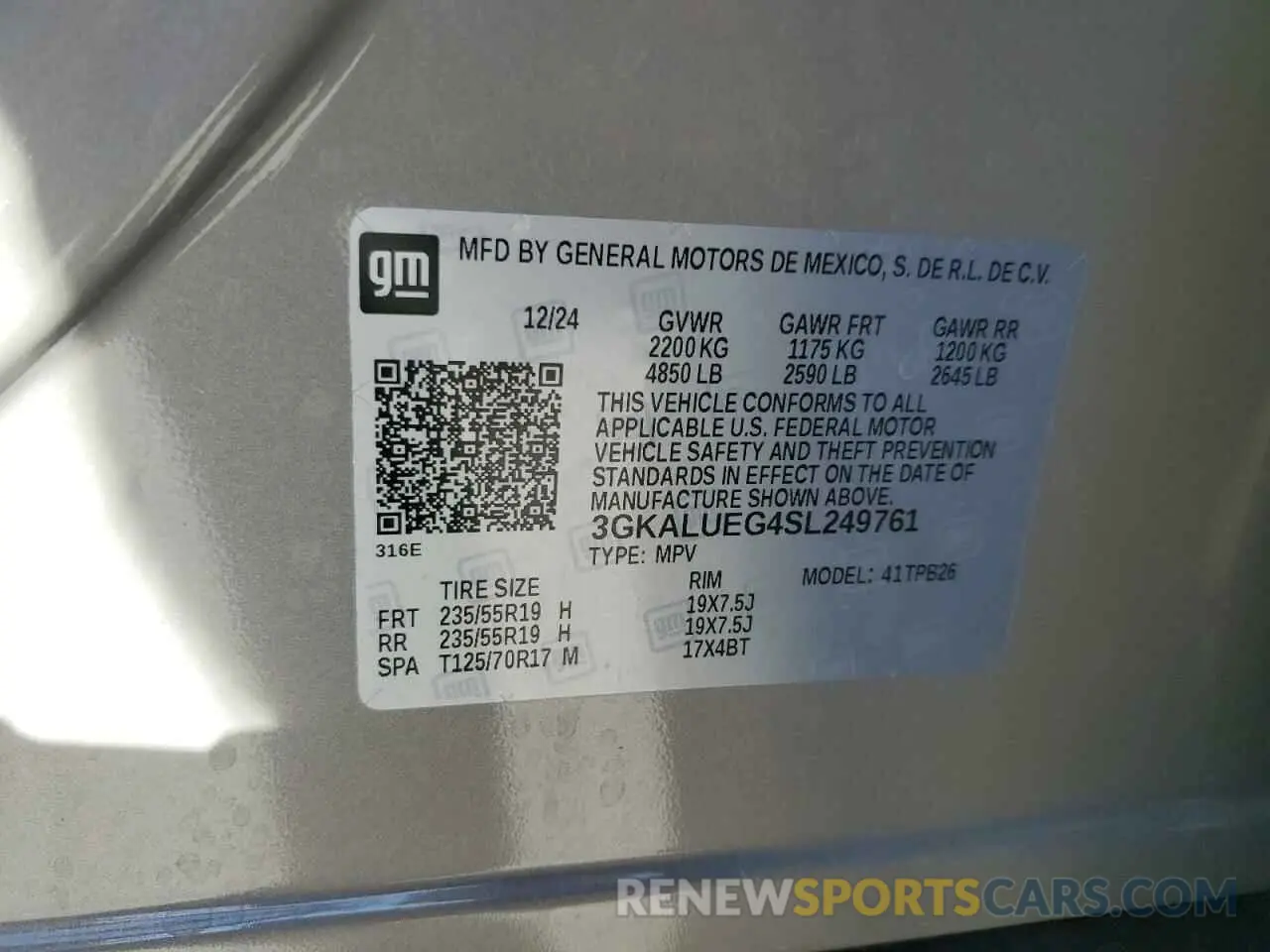 14 fotografías del automóvil dañado 3GKALUEG4SL249761 GMC TERRAIN EL 2025