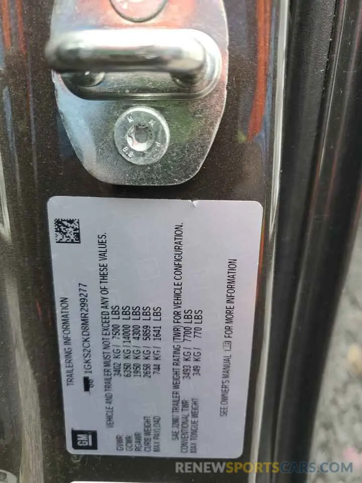 13 fotografías del automóvil dañado 1GKS2CKD8MR299277 GMC YUKON 2021