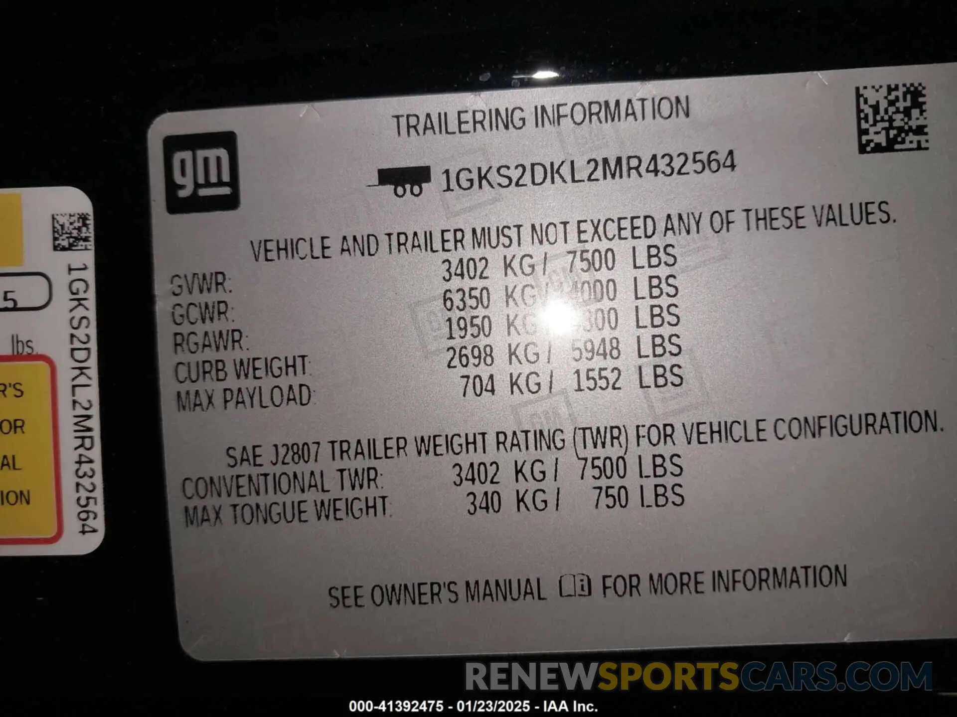 9 fotografías del automóvil dañado 1GKS2DKL2MR432564 GMC YUKON 2021