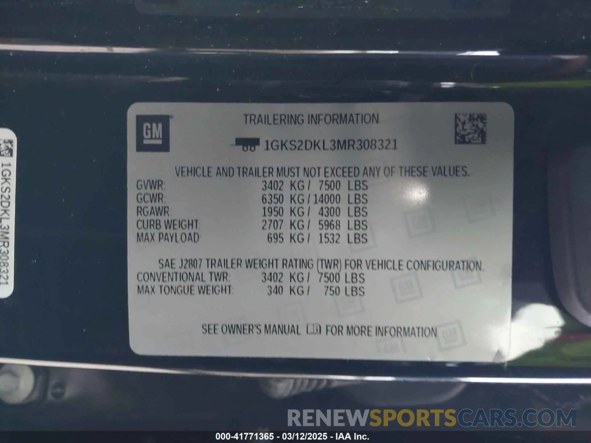 9 fotografías del automóvil dañado 1GKS2DKL3MR308321 GMC YUKON 2021