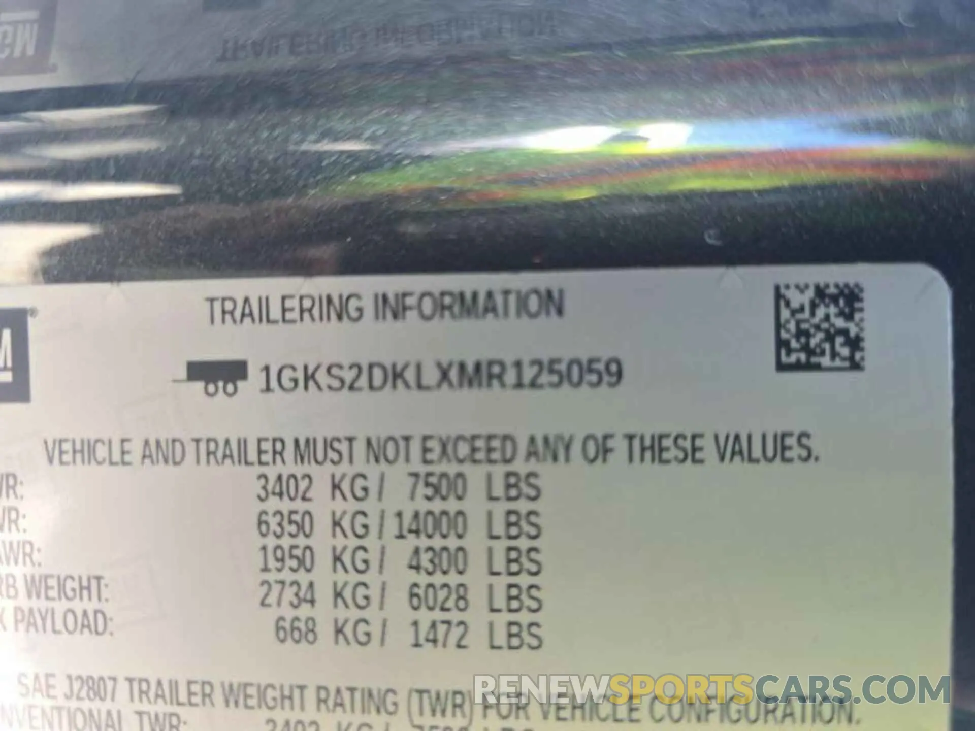 1 fotografías del automóvil dañado 1GKS2DKLXMR125059 GMC YUKON 2021