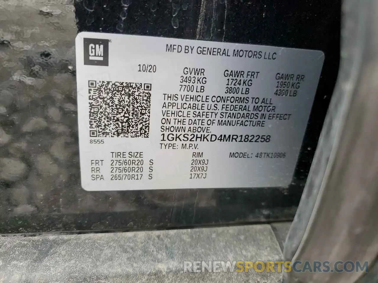 13 fotografías del automóvil dañado 1GKS2HKD4MR182258 GMC YUKON 2021