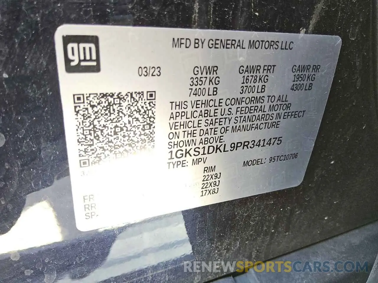 13 fotografías del automóvil dañado 1GKS1DKL9PR341475 GMC YUKON 2023
