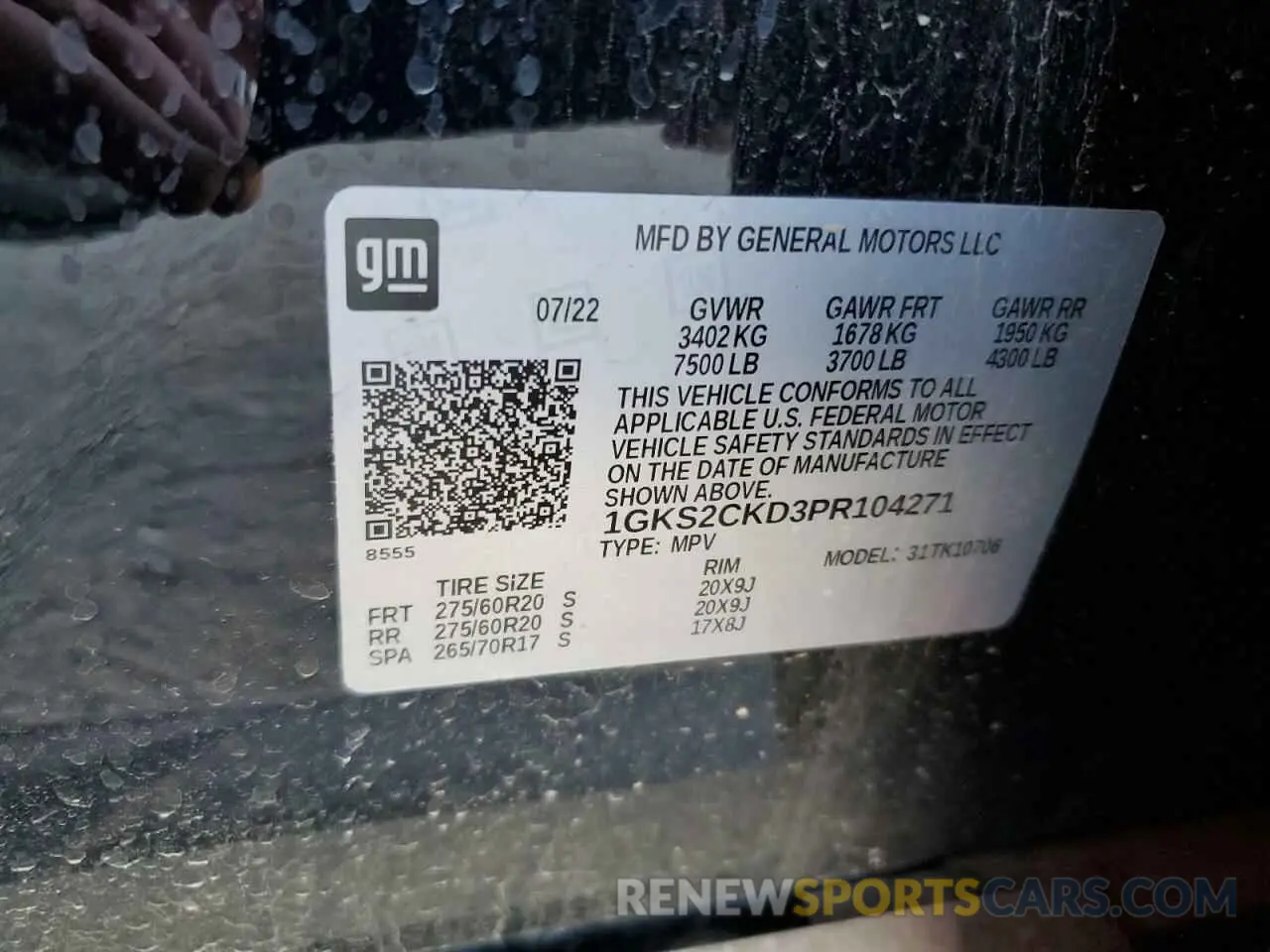 13 fotografías del automóvil dañado 1GKS2CKD3PR104271 GMC YUKON 2023