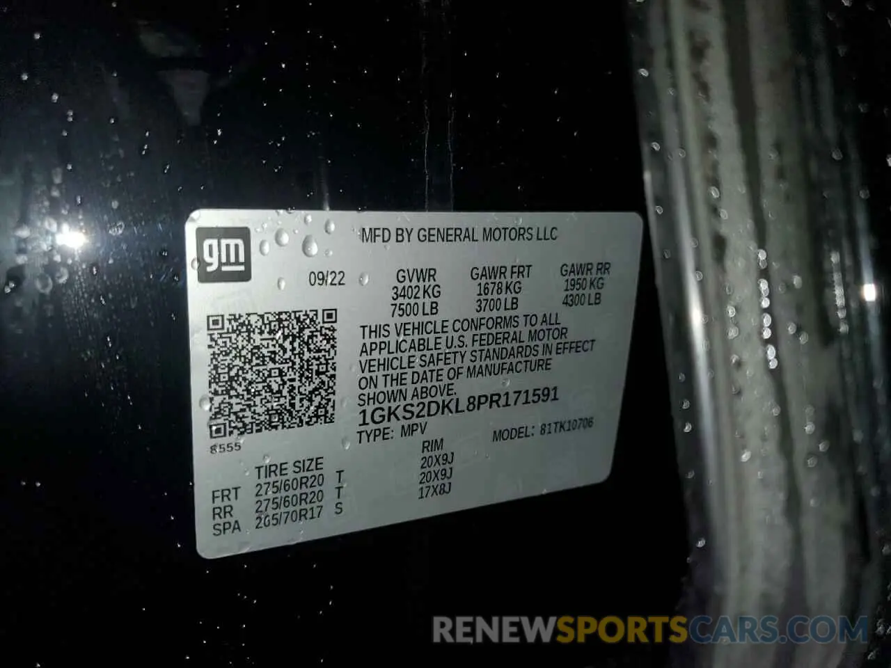 13 fotografías del automóvil dañado 1GKS2DKL8PR171591 GMC YUKON 2023