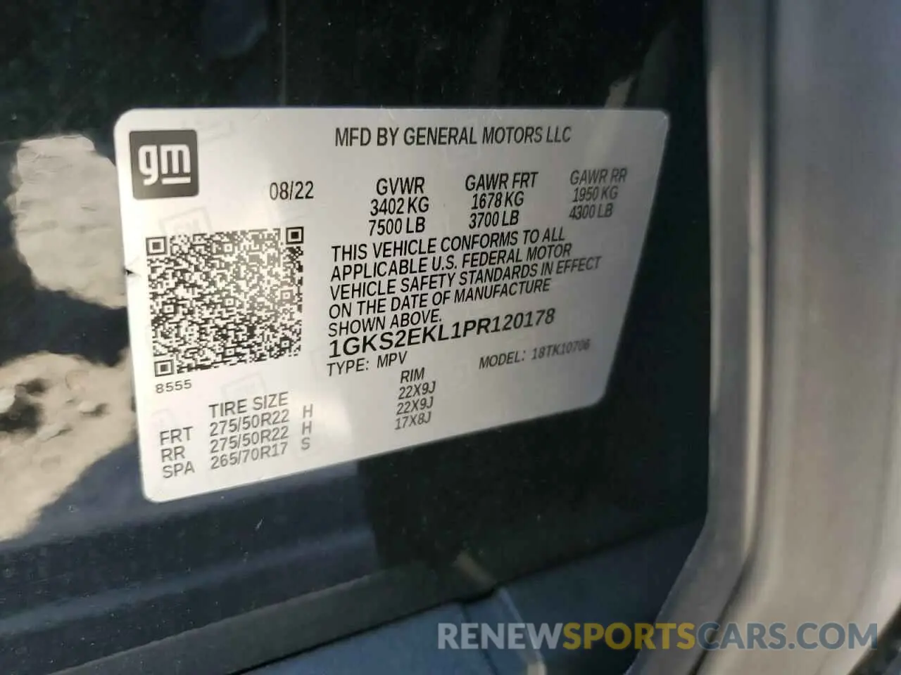 14 fotografías del automóvil dañado 1GKS2EKL1PR120178 GMC YUKON 2023