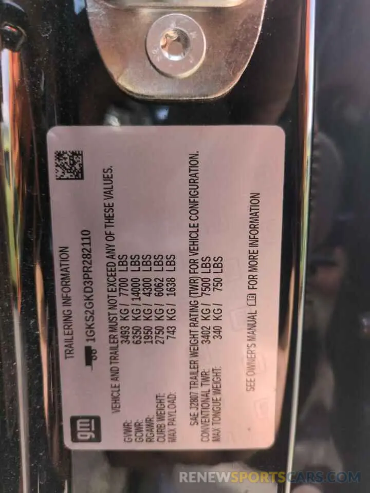 14 fotografías del automóvil dañado 1GKS2GKD3PR282110 GMC YUKON 2023