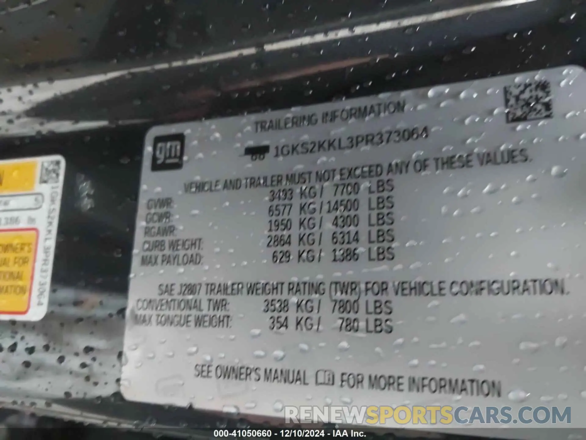 9 fotografías del automóvil dañado 1GKS2KKL3PR373064 GMC YUKON XL 2023