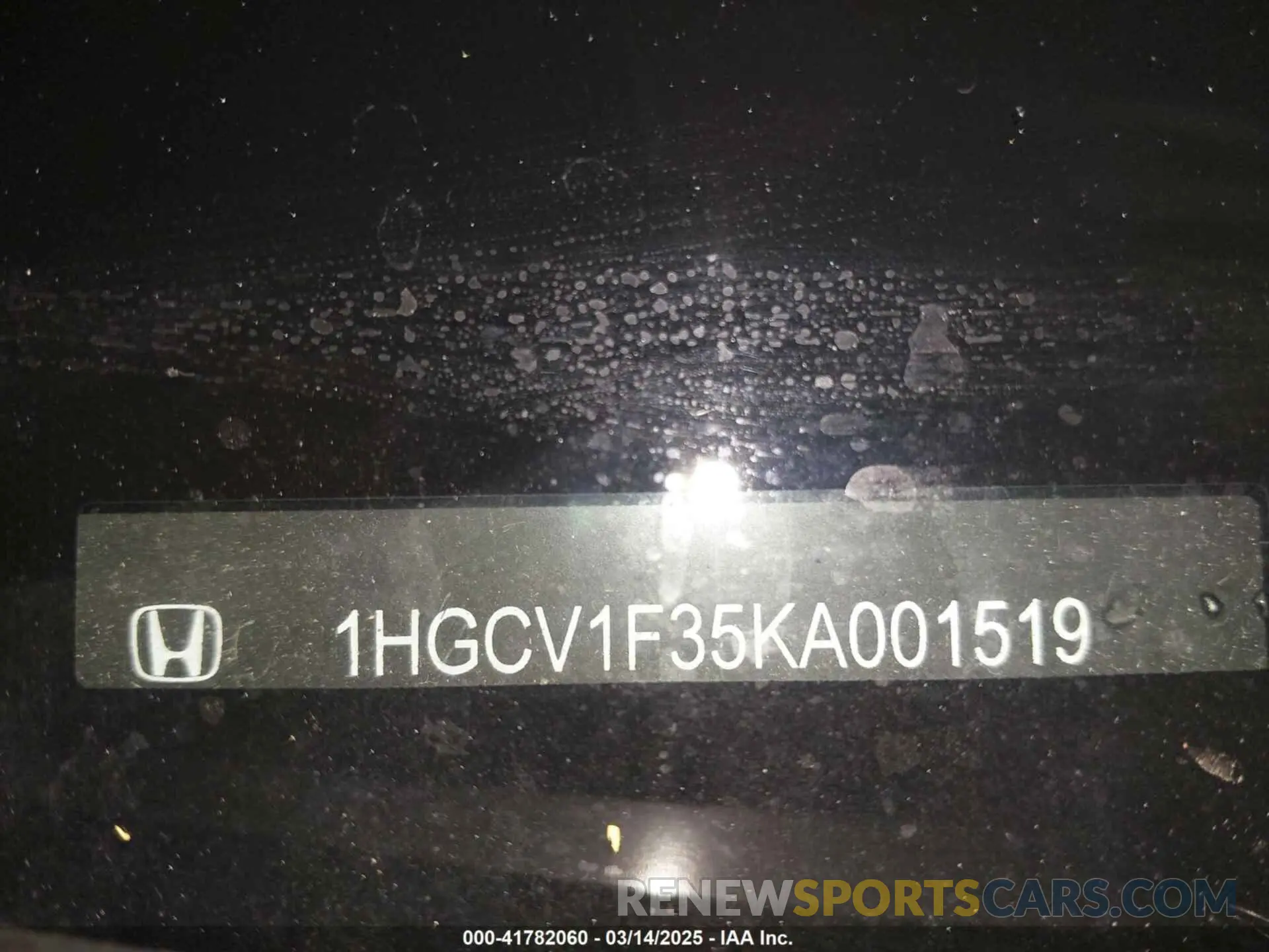 19 fotografías del automóvil dañado 1HGCV1F35KA001519 HONDA ACCORD 2019