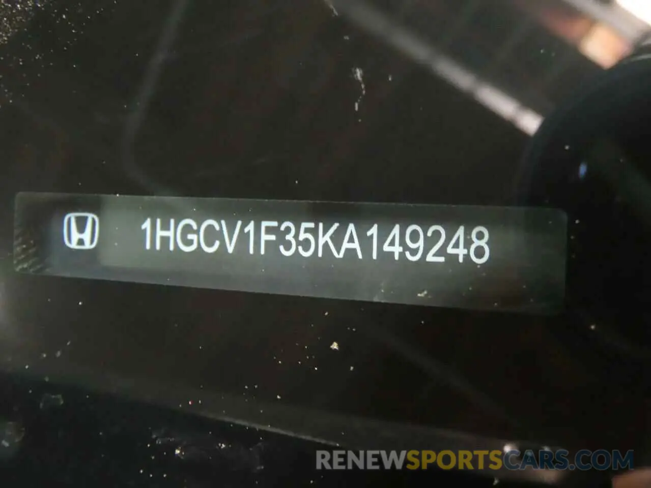 10 fotografías del automóvil dañado 1HGCV1F35KA149248 HONDA ACCORD 2019