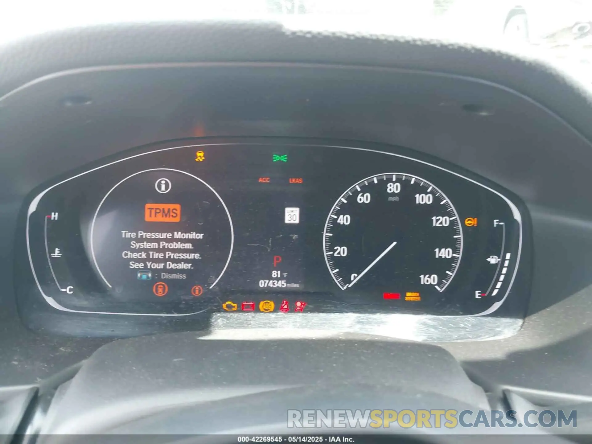 7 fotografías del automóvil dañado 1HGCV2F31KA032692 HONDA ACCORD 2019