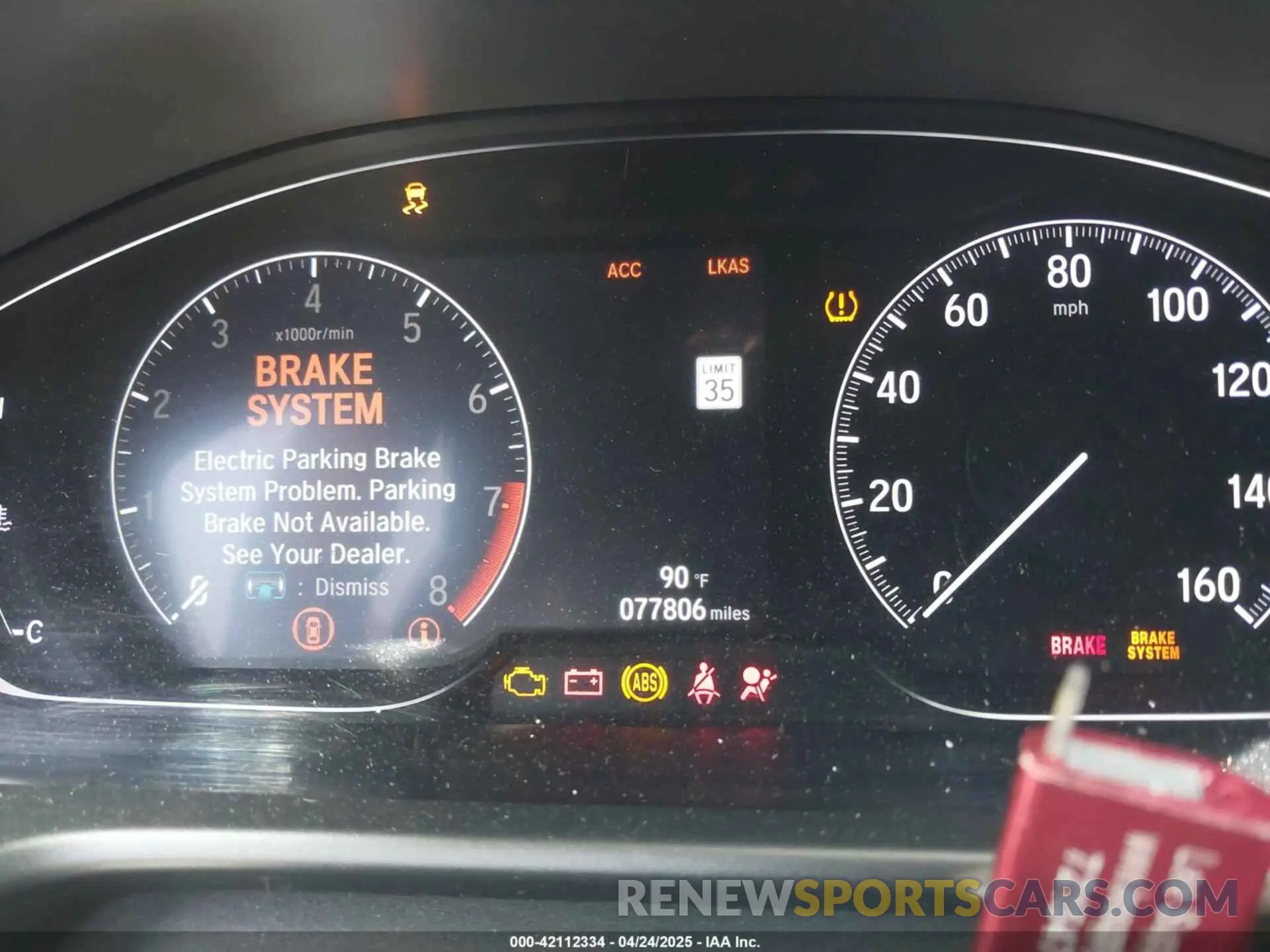 7 fotografías del automóvil dañado 1HGCV2F3XKA006463 HONDA ACCORD 2019