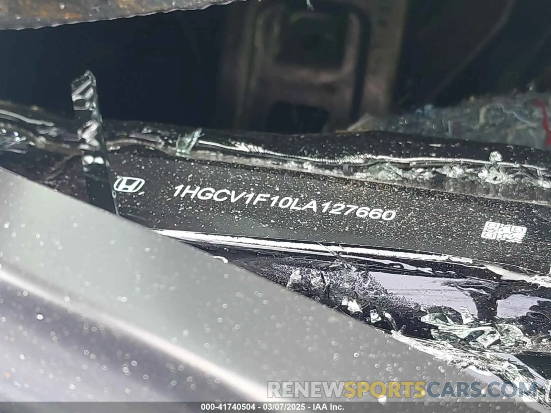 9 fotografías del automóvil dañado 1HGCV1F10LA127660 HONDA ACCORD 2020