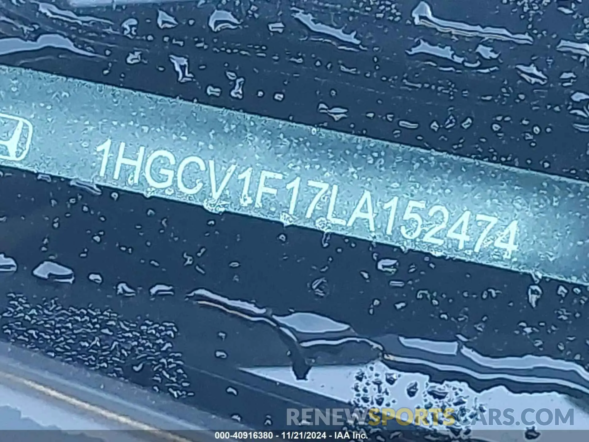 9 fotografías del automóvil dañado 1HGCV1F17LA152474 HONDA ACCORD 2020