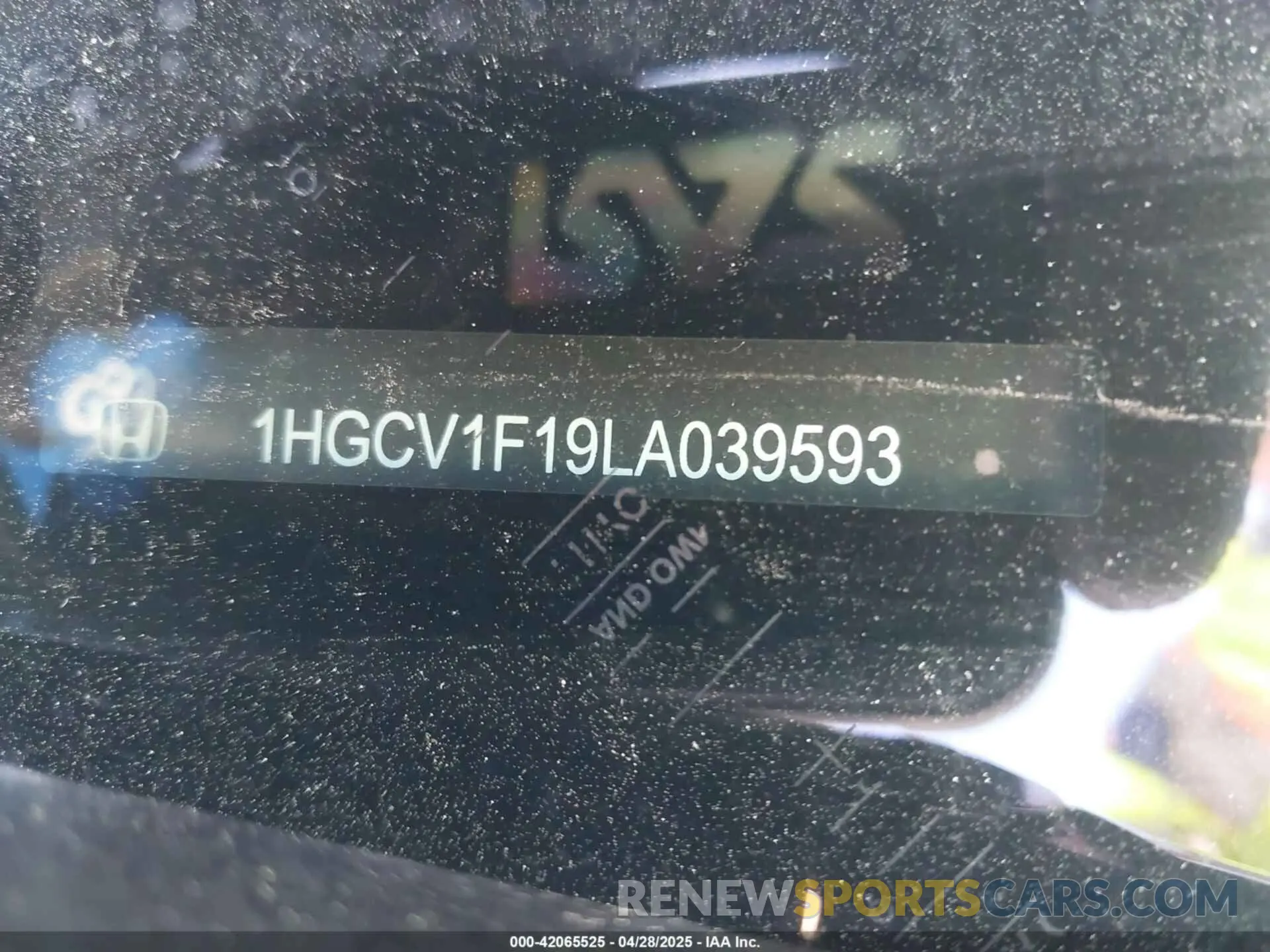 18 fotografías del automóvil dañado 1HGCV1F19LA039593 HONDA ACCORD 2020
