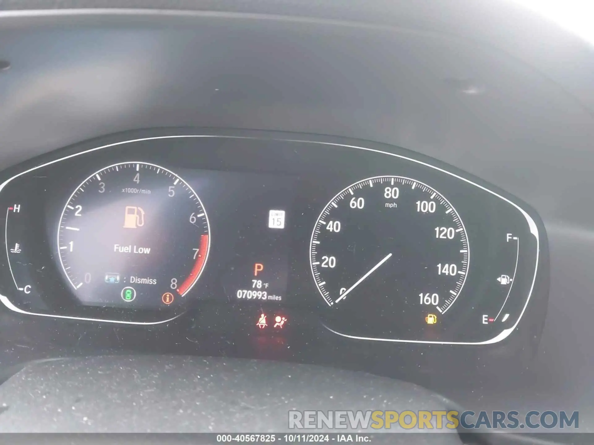 7 fotografías del automóvil dañado 1HGCV1F19LA106967 HONDA ACCORD 2020
