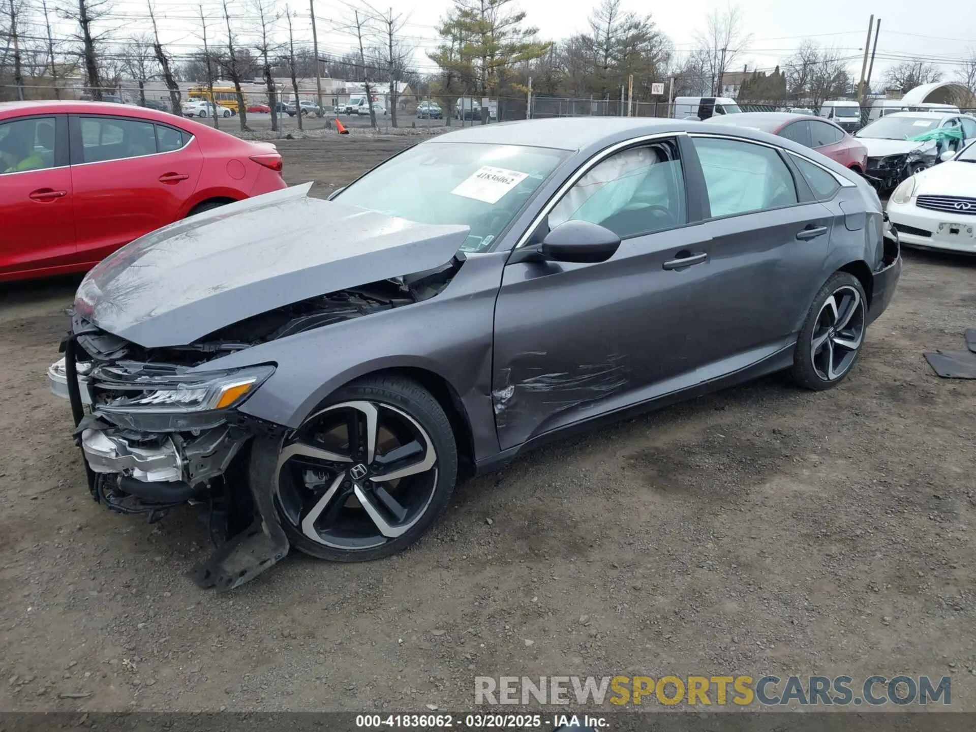 2 fotografías del automóvil dañado 1HGCV1F37LA140410 HONDA ACCORD 2020