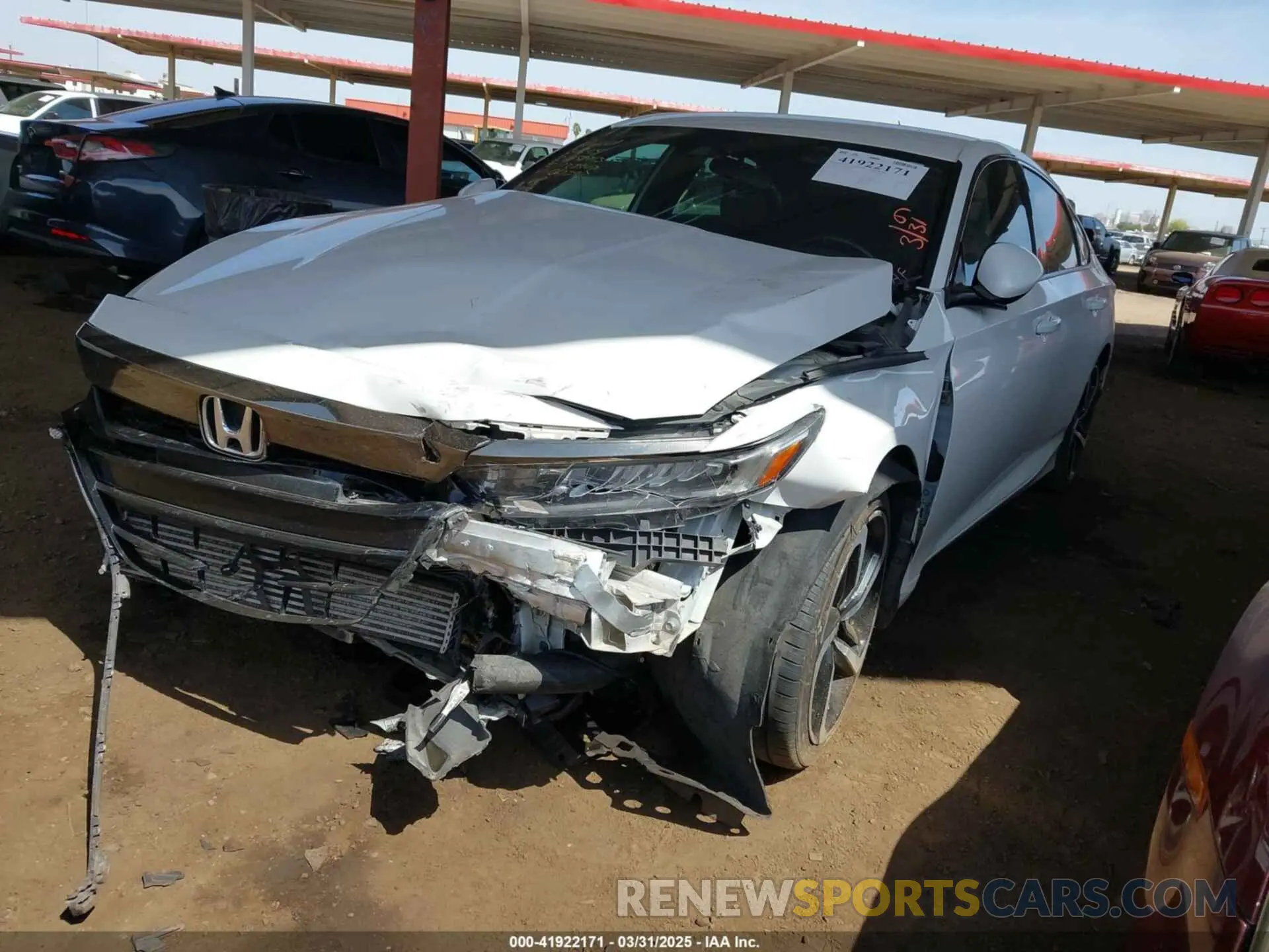 2 fotografías del automóvil dañado 1HGCV1F38LA067791 HONDA ACCORD 2020