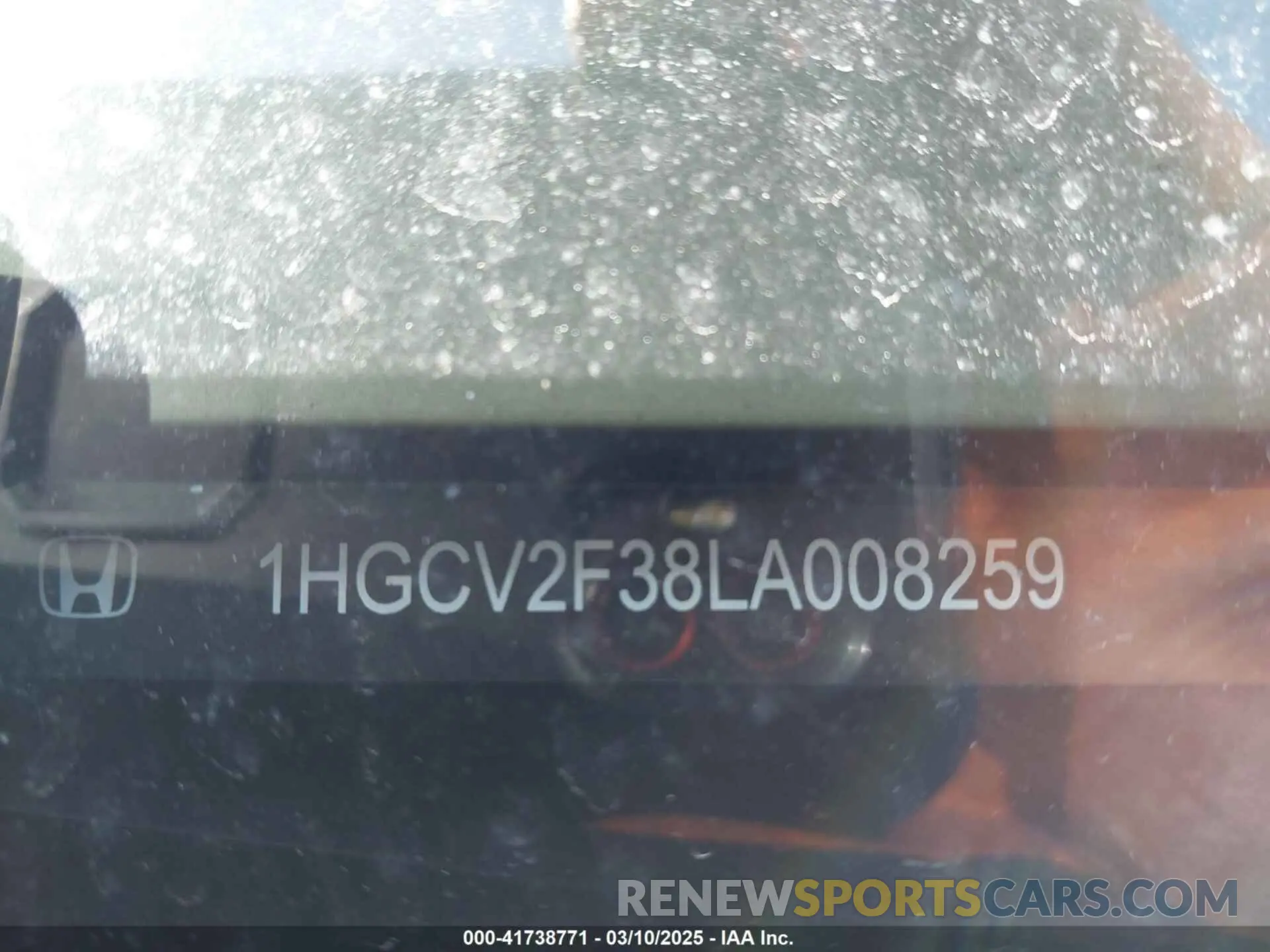 9 fotografías del automóvil dañado 1HGCV2F38LA008259 HONDA ACCORD 2020