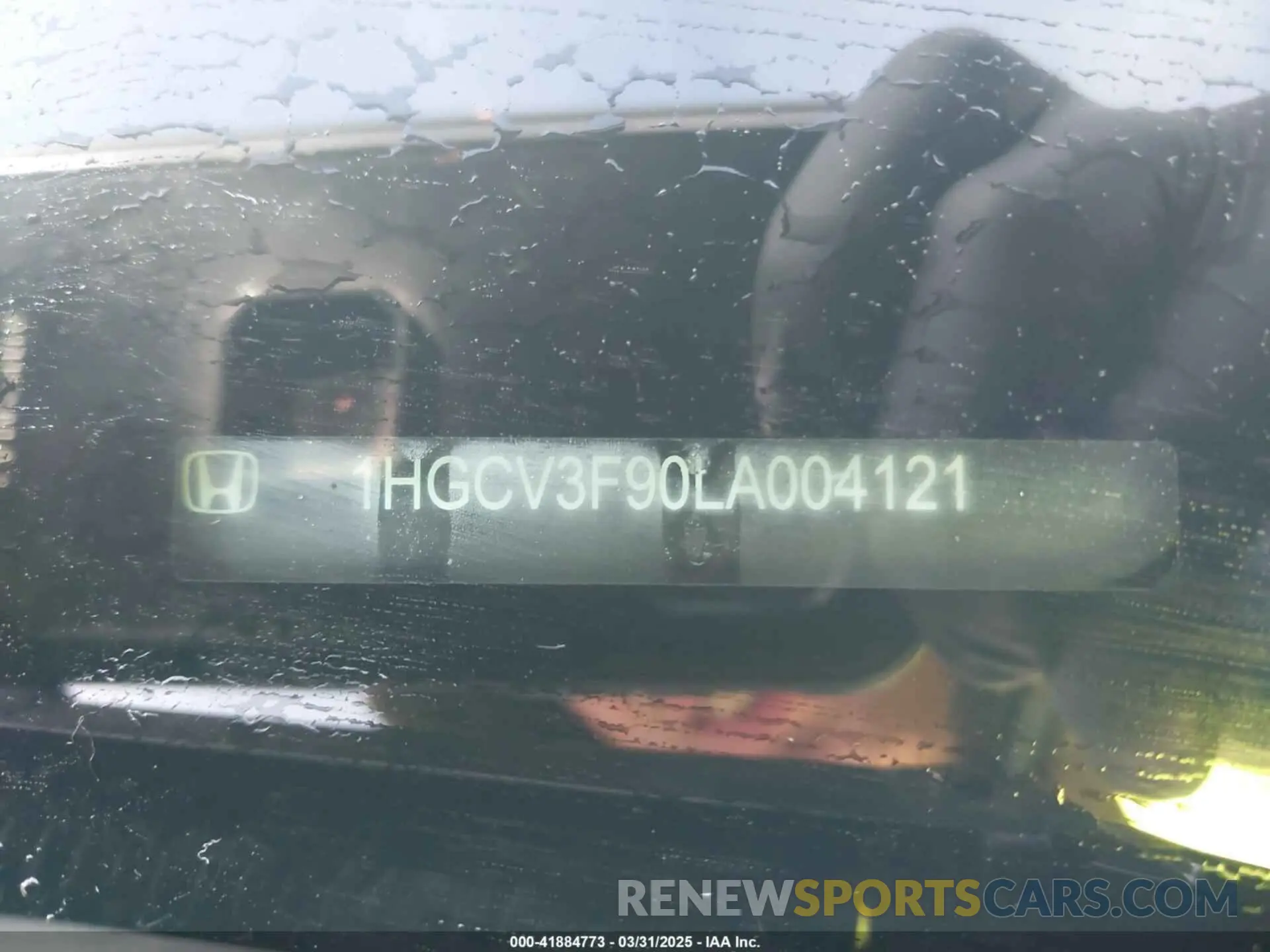 9 fotografías del automóvil dañado 1HGCV3F90LA004121 HONDA ACCORD 2020