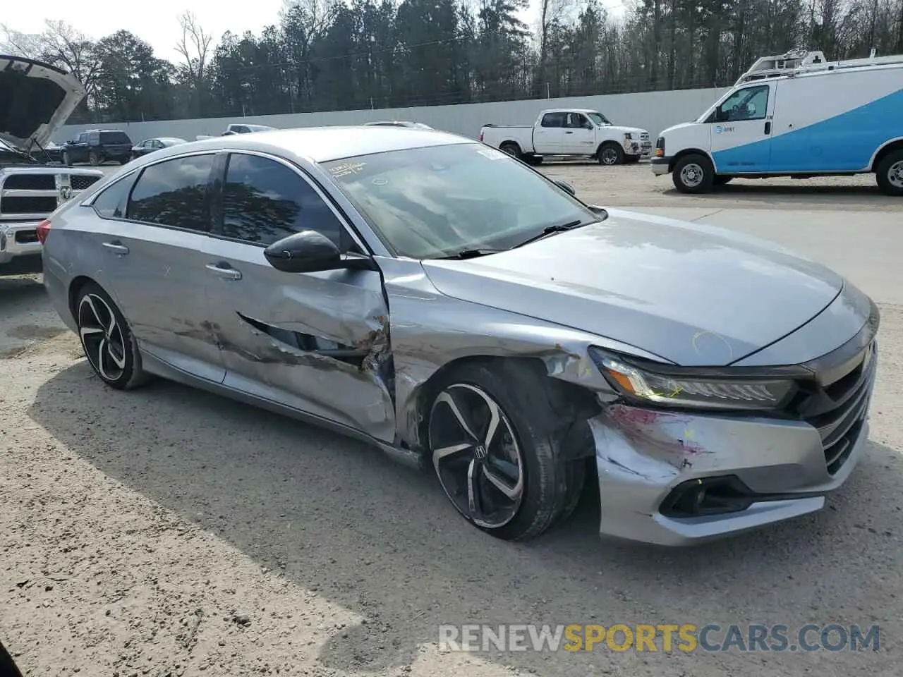 4 fotografías del automóvil dañado 1HGCV1F34MA047314 HONDA ACCORD 2021