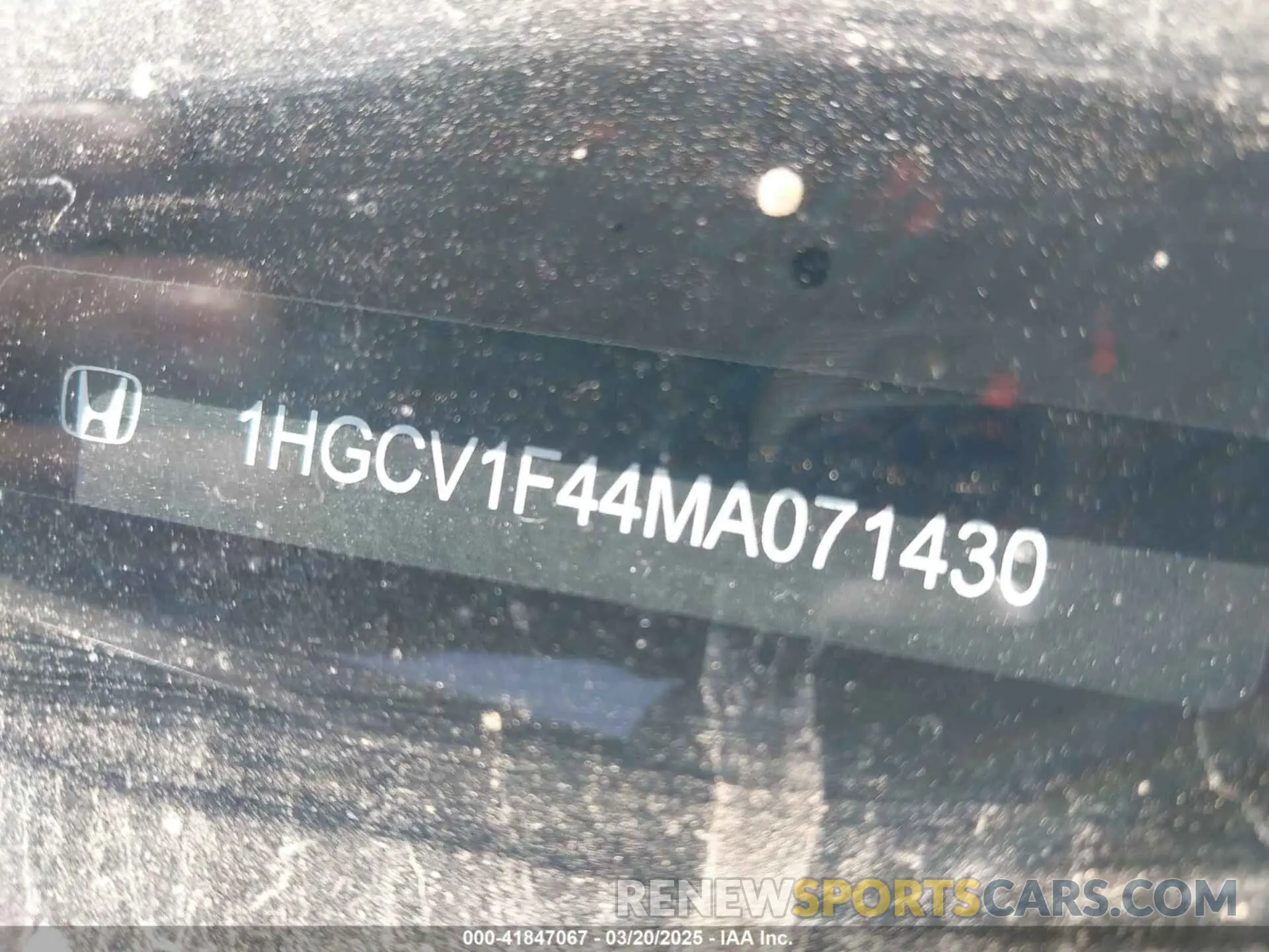 9 fotografías del automóvil dañado 1HGCV1F44MA071430 HONDA ACCORD 2021