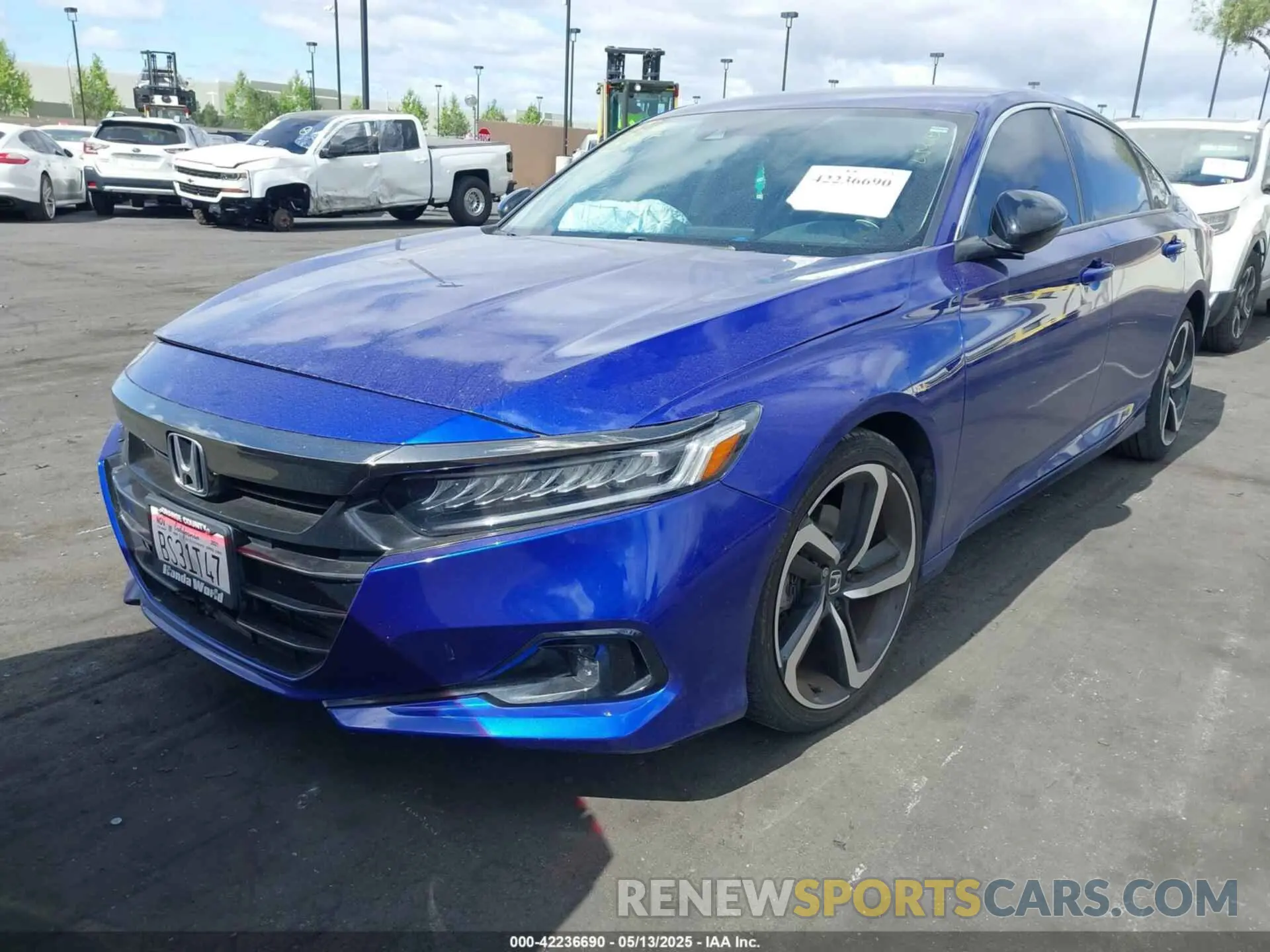 2 fotografías del automóvil dañado 1HGCV1F44MA091127 HONDA ACCORD 2021