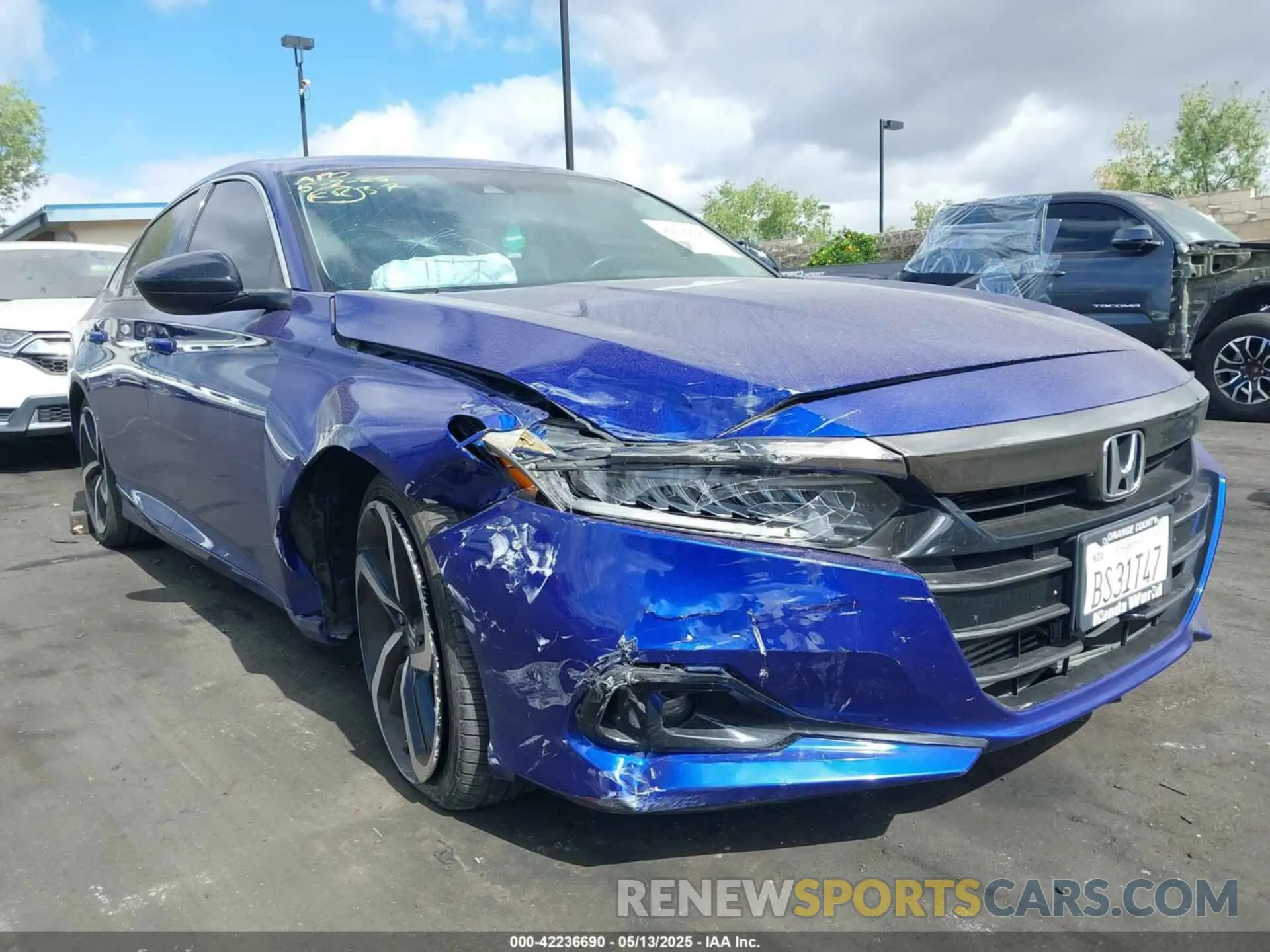 6 fotografías del automóvil dañado 1HGCV1F44MA091127 HONDA ACCORD 2021
