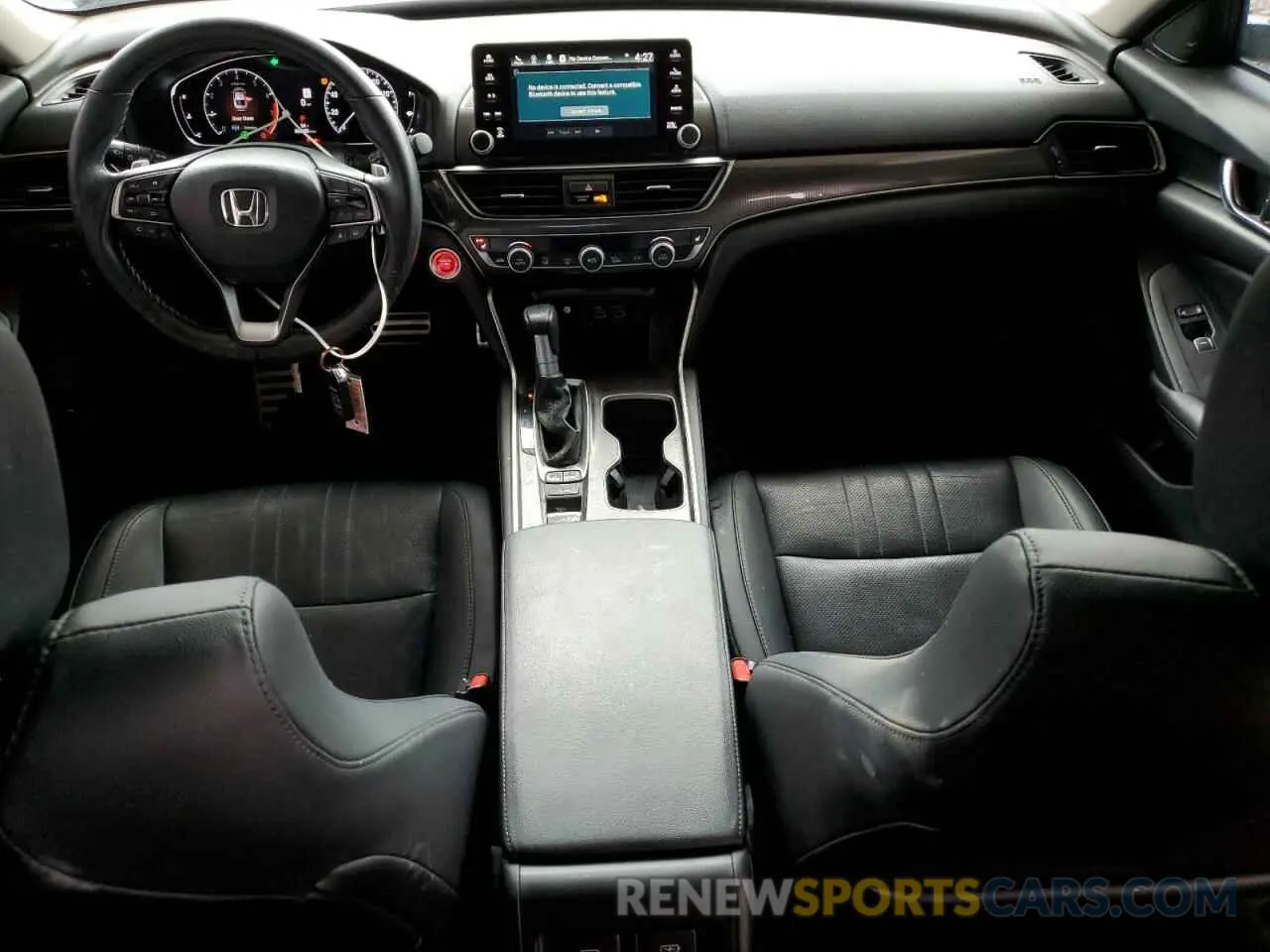 8 fotografías del automóvil dañado 1HGCV1F49MA088725 HONDA ACCORD 2021