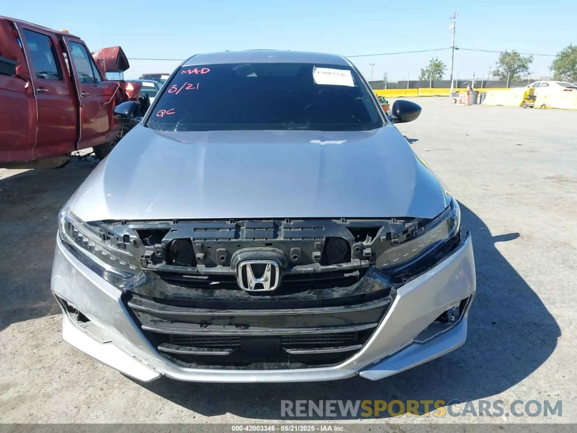 11 fotografías del automóvil dañado 1HGCV1F4XMA041705 HONDA ACCORD 2021
