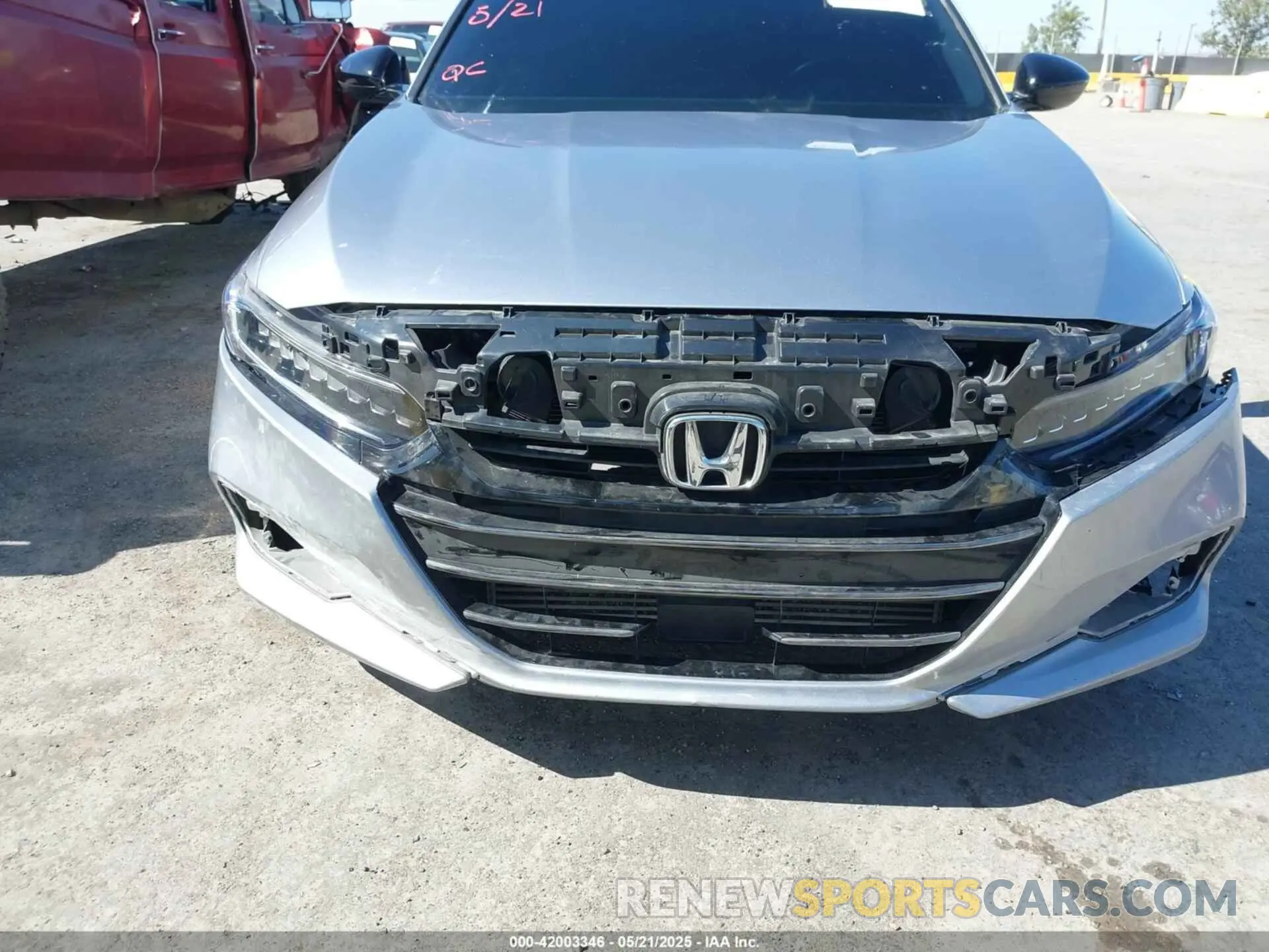 6 fotografías del automóvil dañado 1HGCV1F4XMA041705 HONDA ACCORD 2021