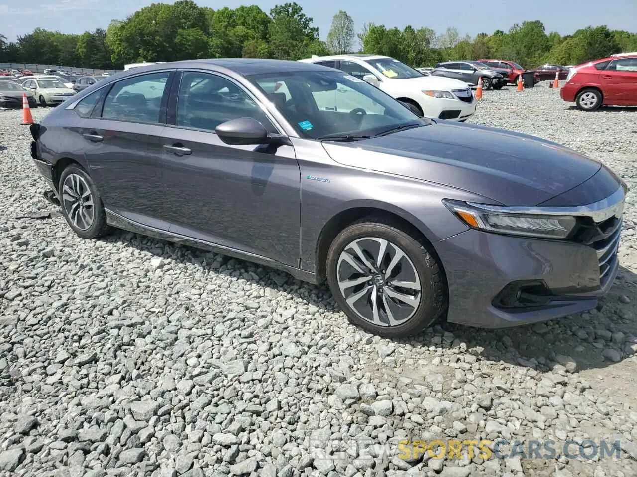 4 fotografías del automóvil dañado 1HGCV3F45MA016190 HONDA ACCORD 2021