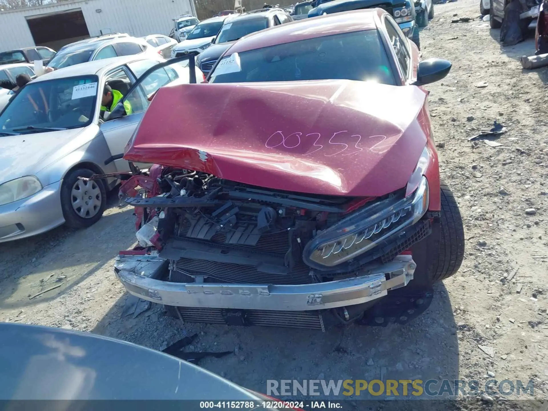 12 fotografías del automóvil dañado 1HGCV1F31NA003532 HONDA ACCORD 2022