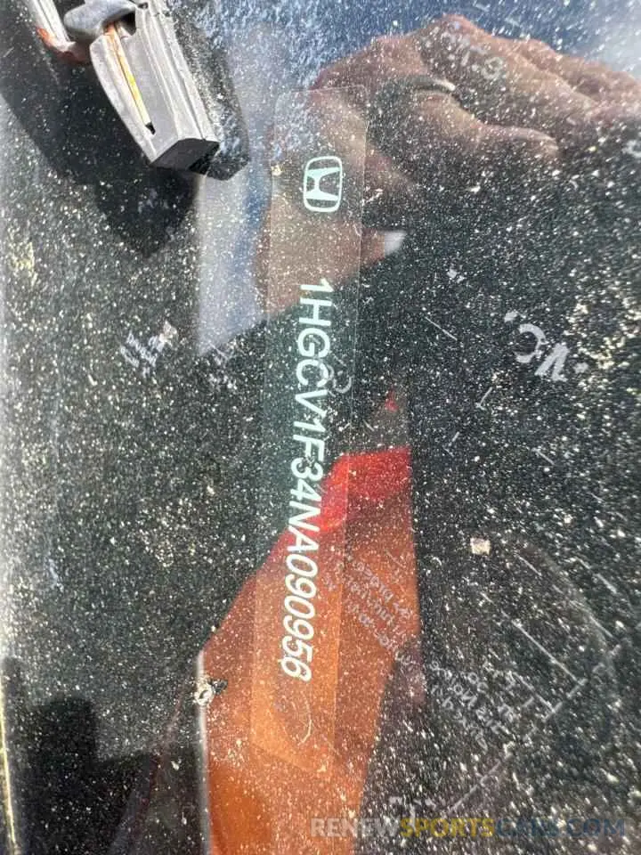 14 fotografías del automóvil dañado 1HGCV1F34NA090956 HONDA ACCORD 2022