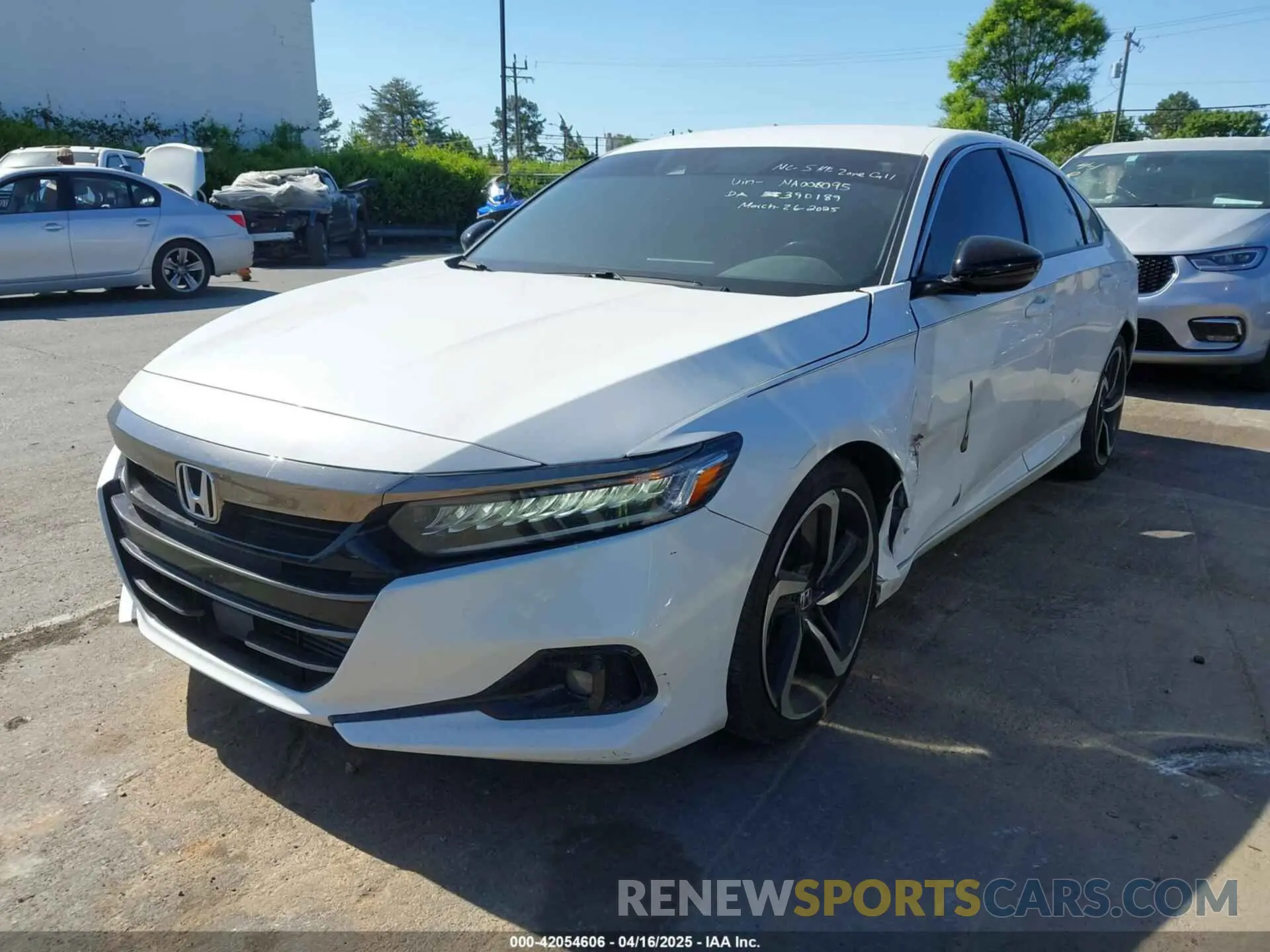 2 fotografías del automóvil dañado 1HGCV1F38NA008095 HONDA ACCORD 2022